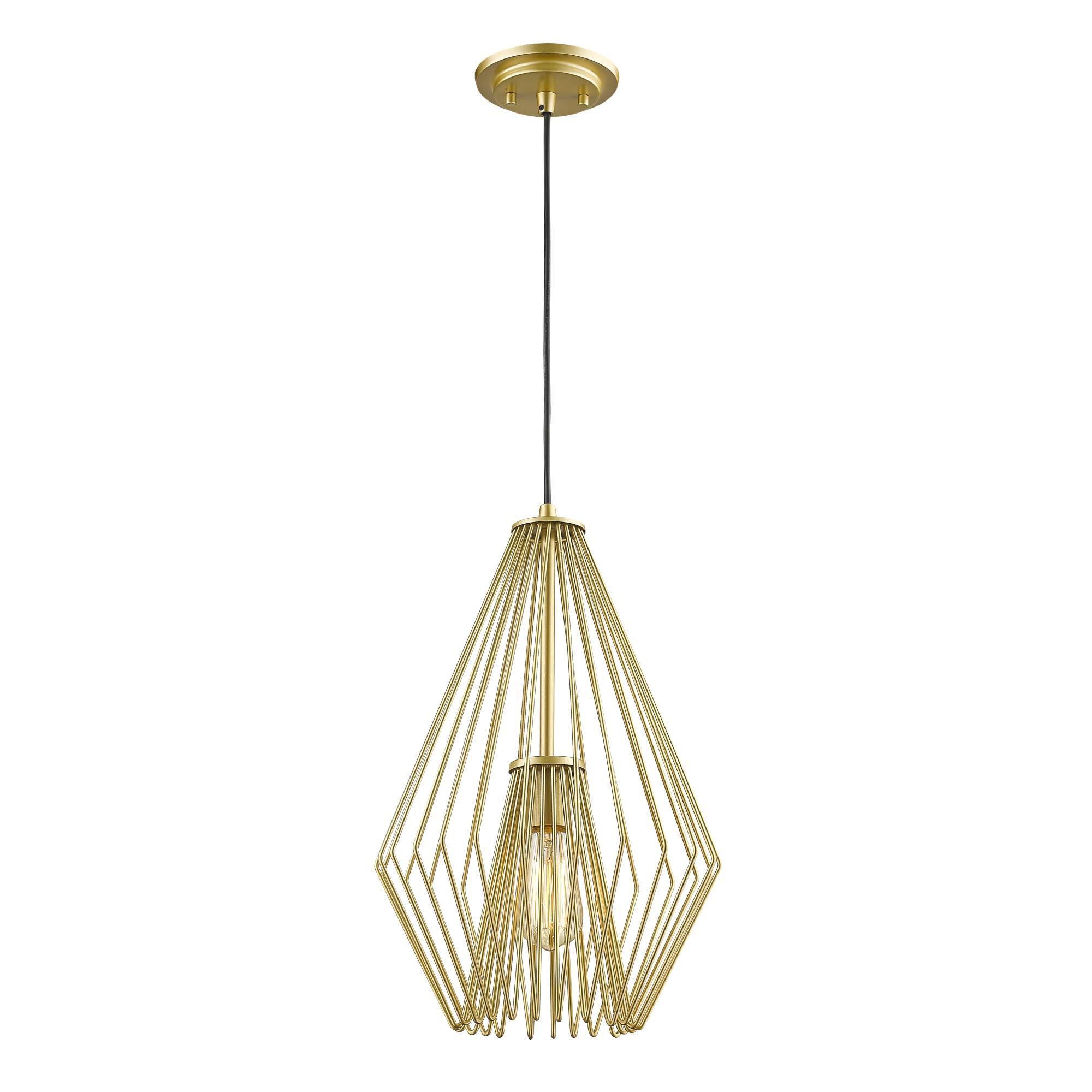 Shown in Metallic Gold finish and Steel glass and Steel shade