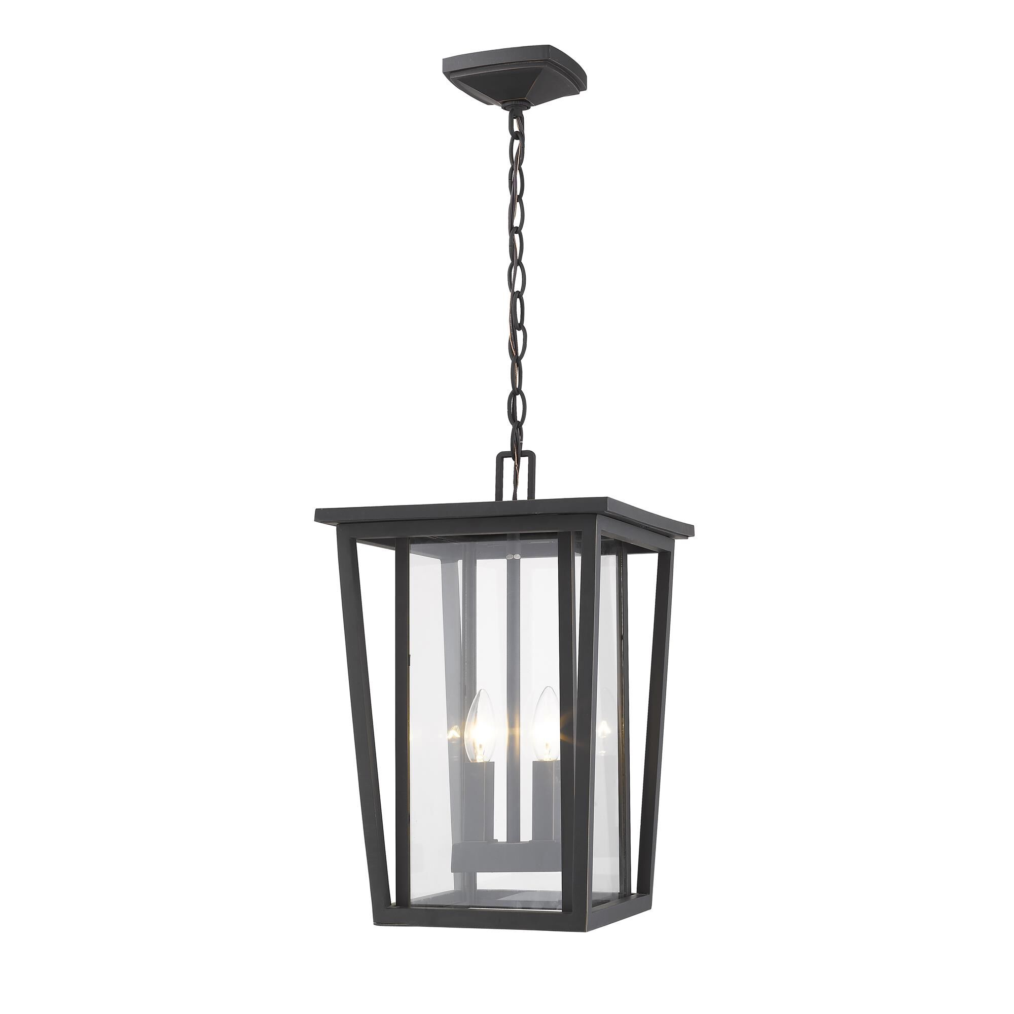 Shown in Oil Rubbed Bronze finish and Glass shade