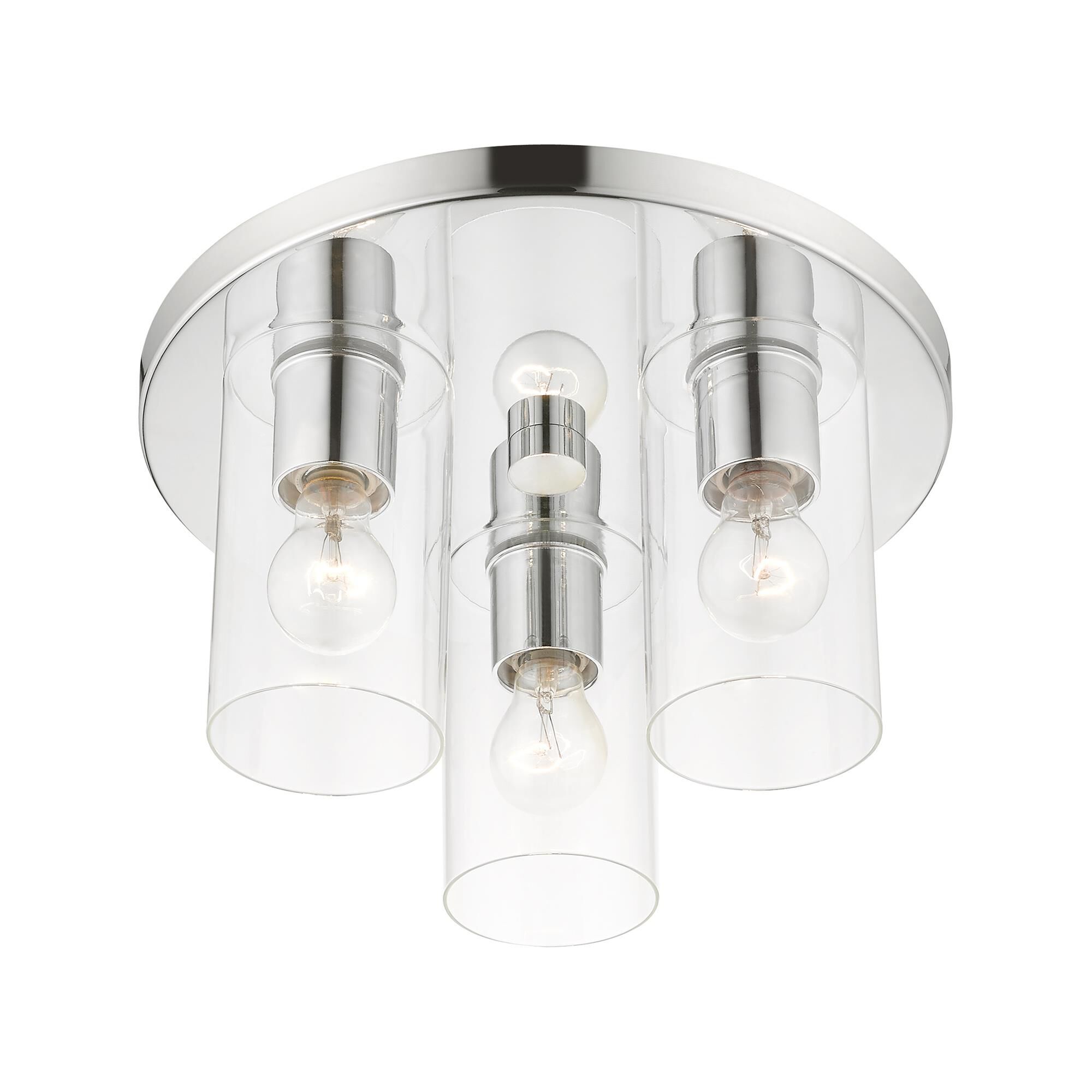 Shown in Polished Chrome finish and Clear glass and Clear Glass shade