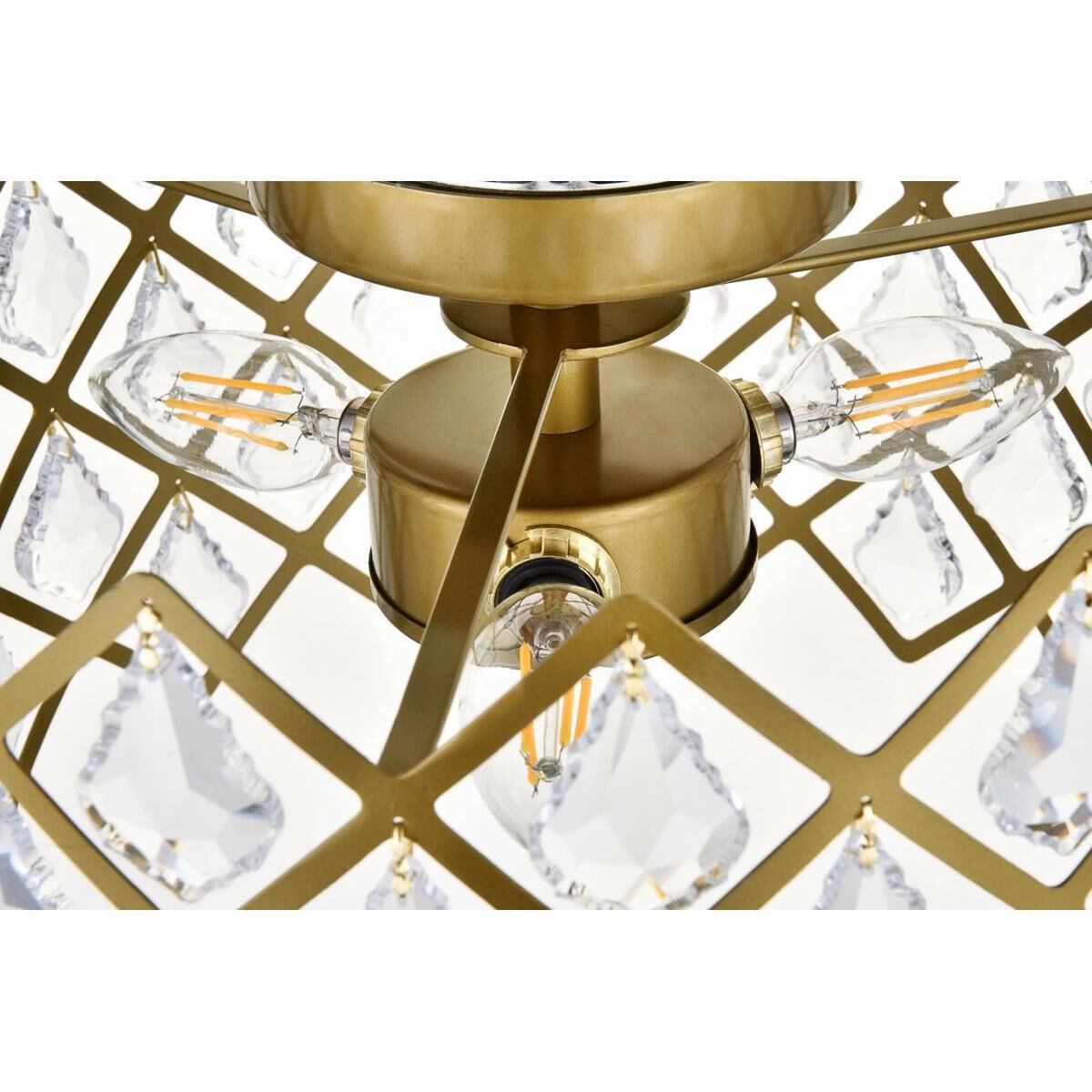 Lyla 13 Inch 3 Light Flush Mount by Elegant Lighting