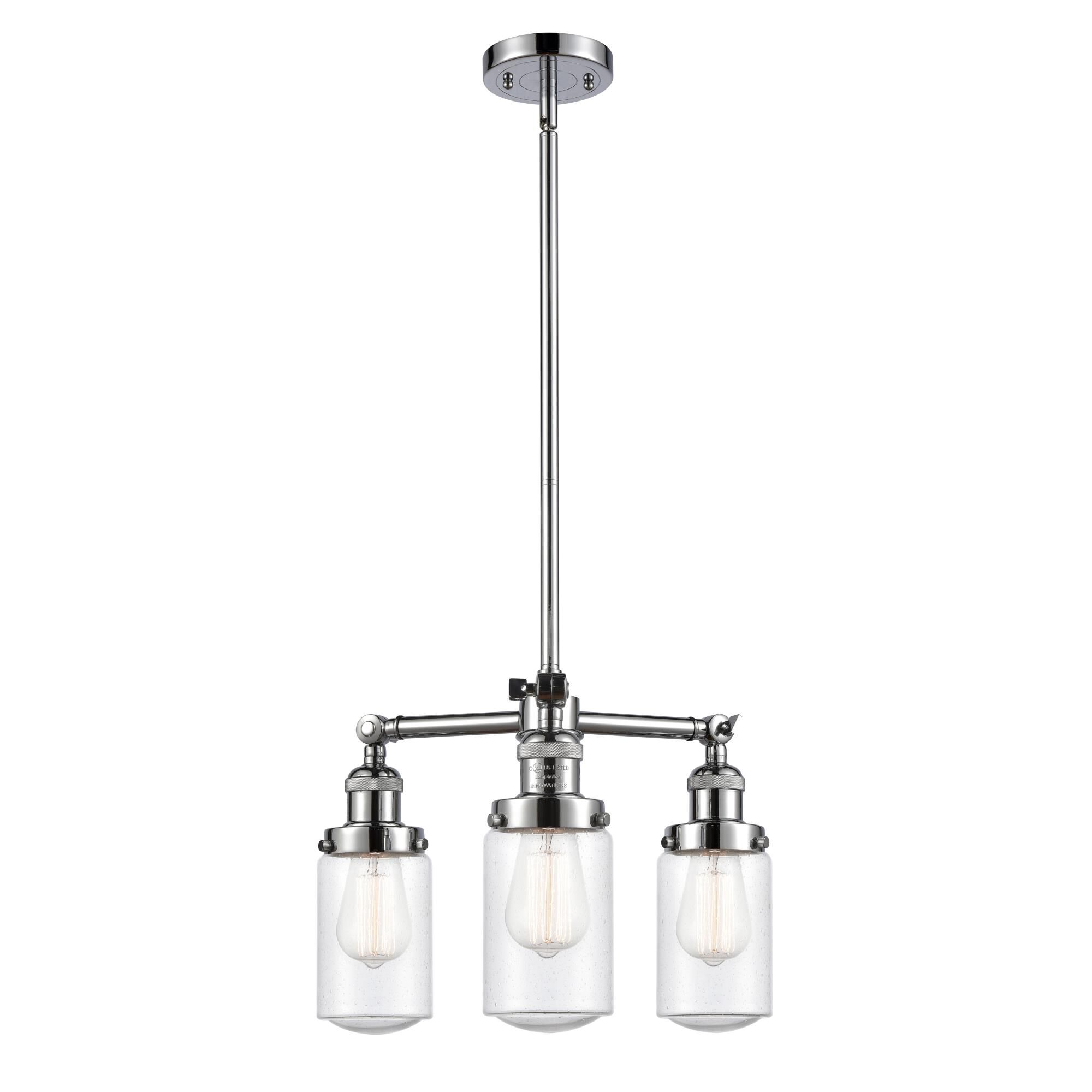 Shown in Polished Chrome finish and Schoolhouse glass and Glass shade