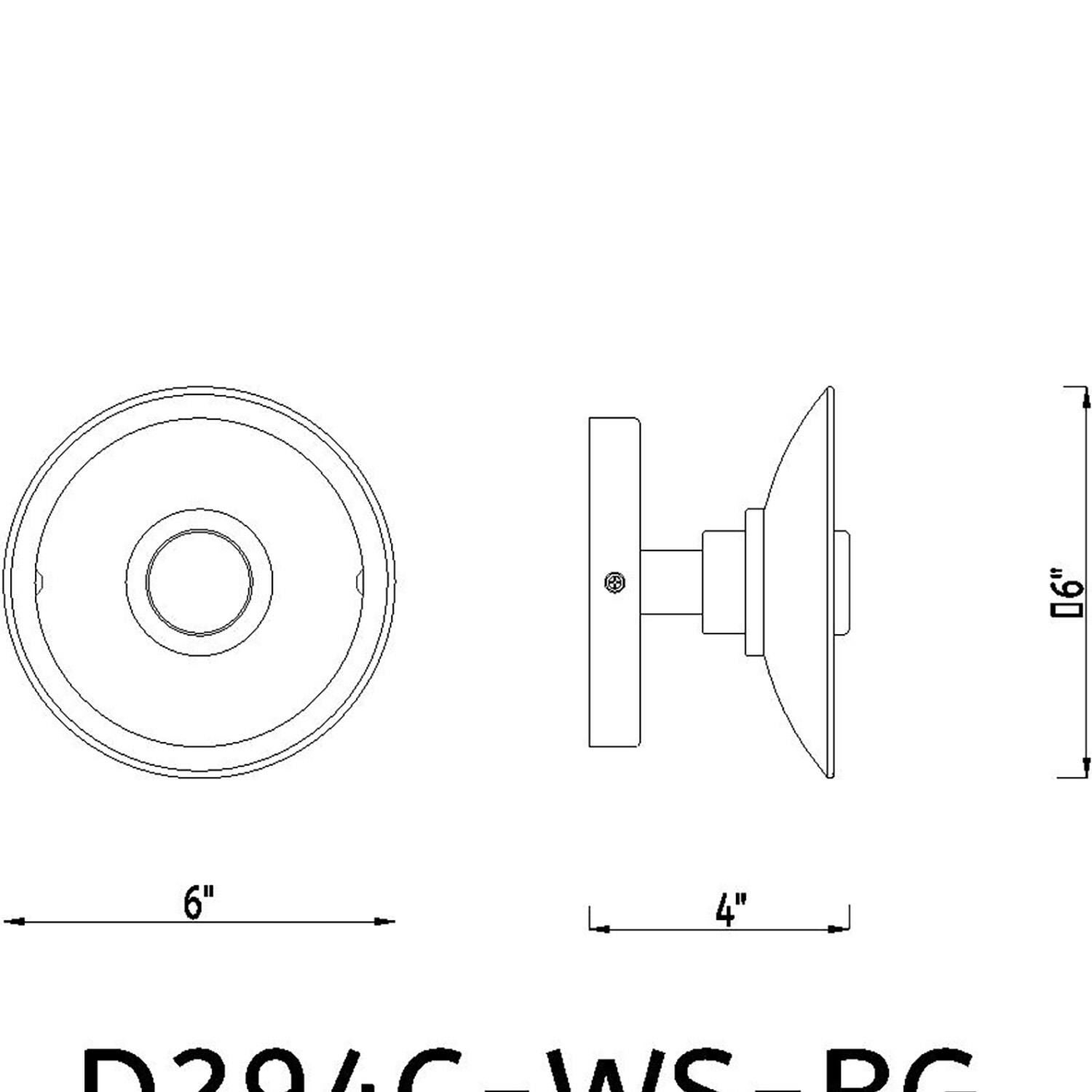 Designers Fountain Litto 6 Inch Wall Sconce