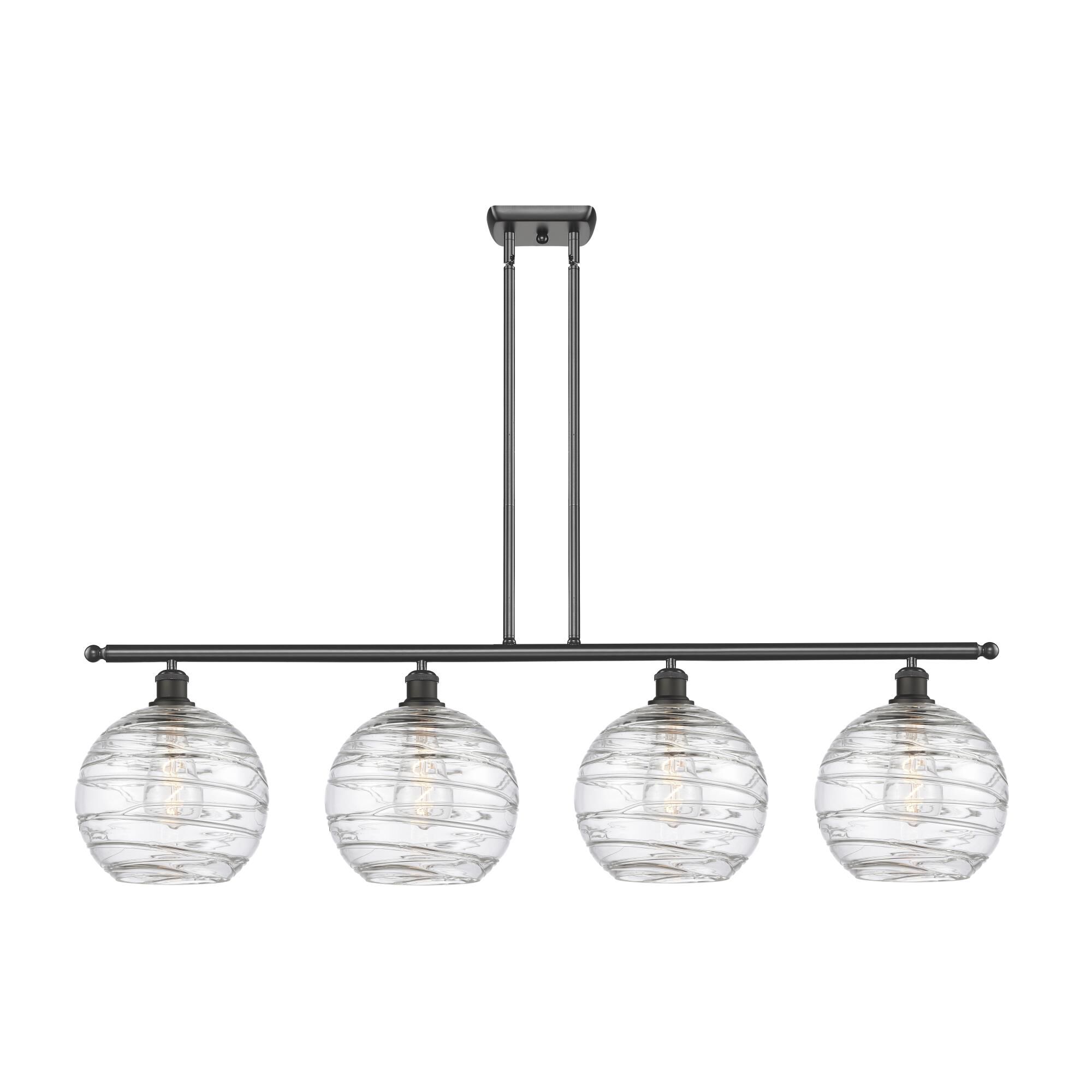 Shown in Oil Rubbed Bronze finish and Clear Athens Deco Swirl 8