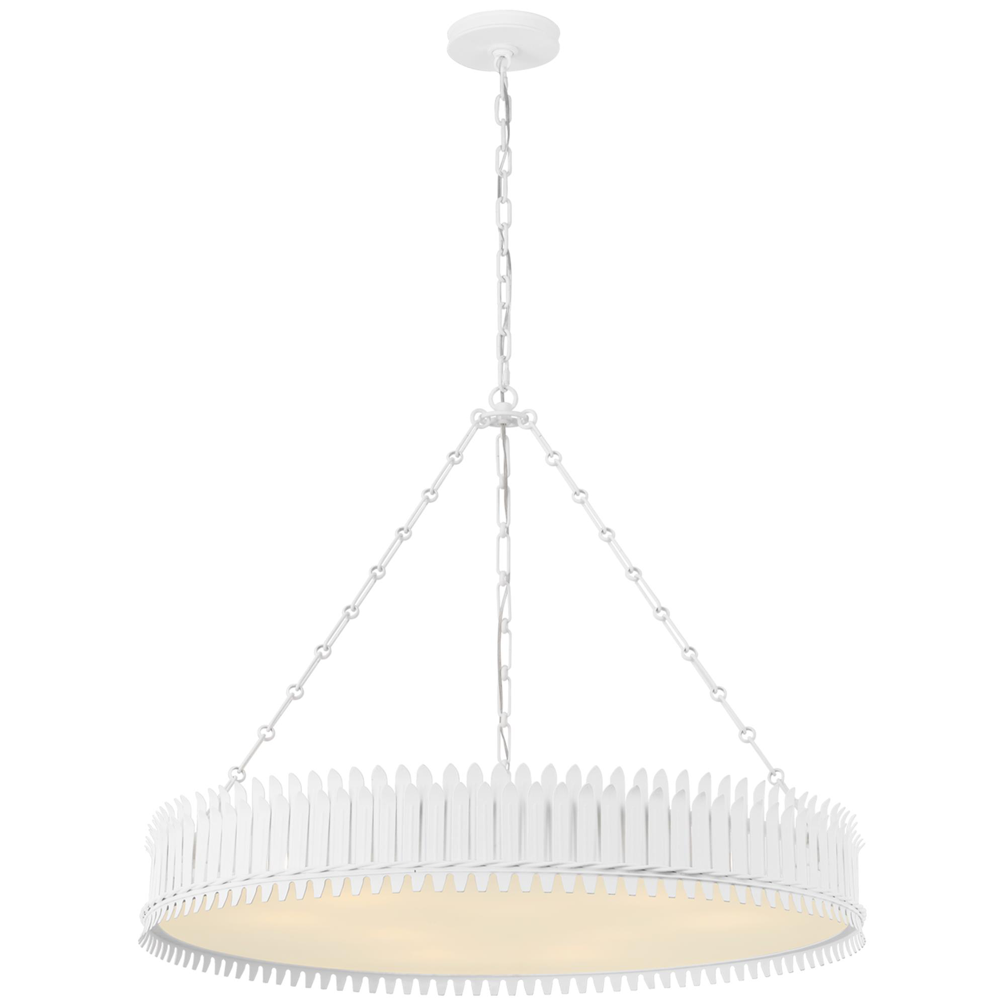Shown in Plaster White finish and Frosted Acrylic glass
