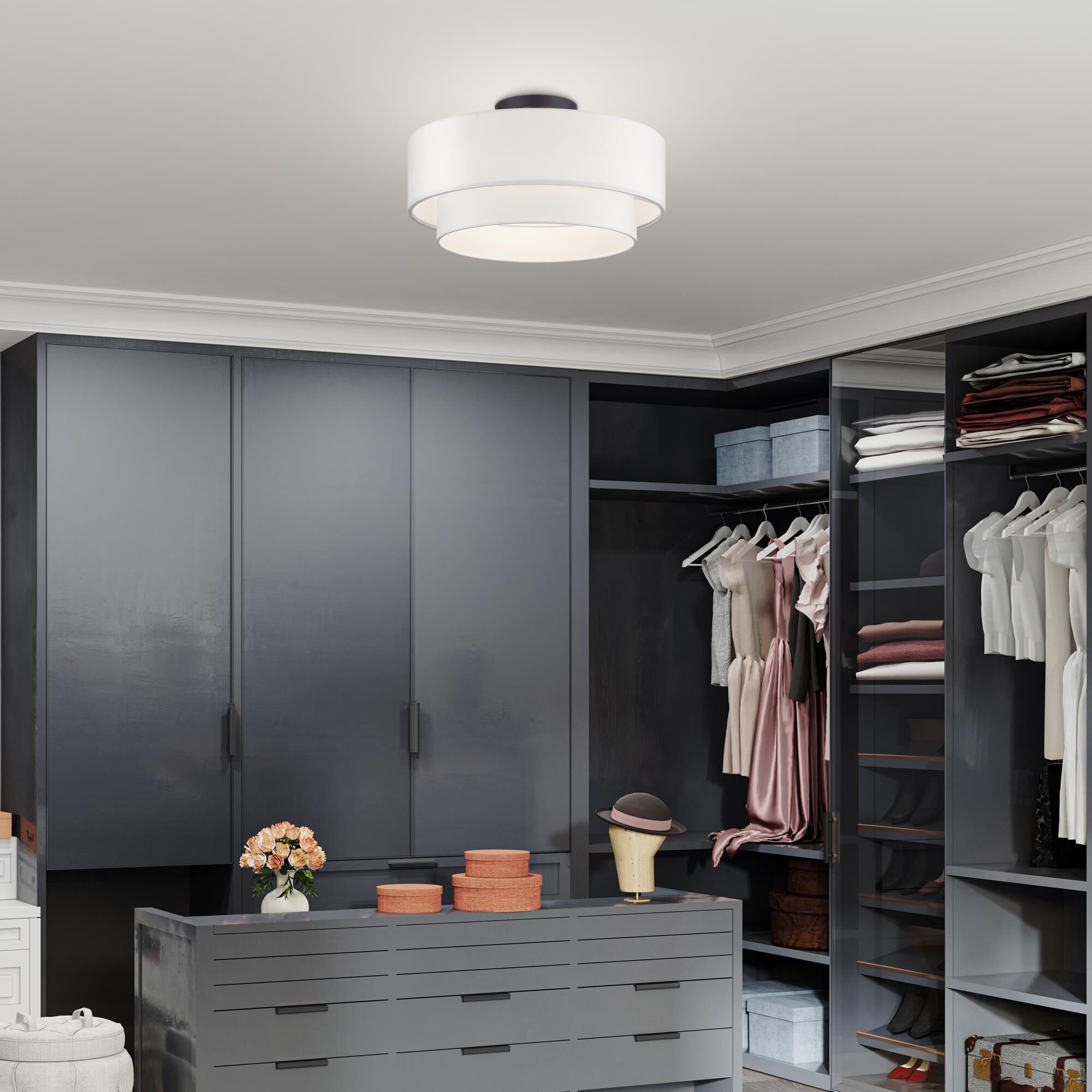 Manorwood 18 Inch Semi Flush Mount by Livex Lighting