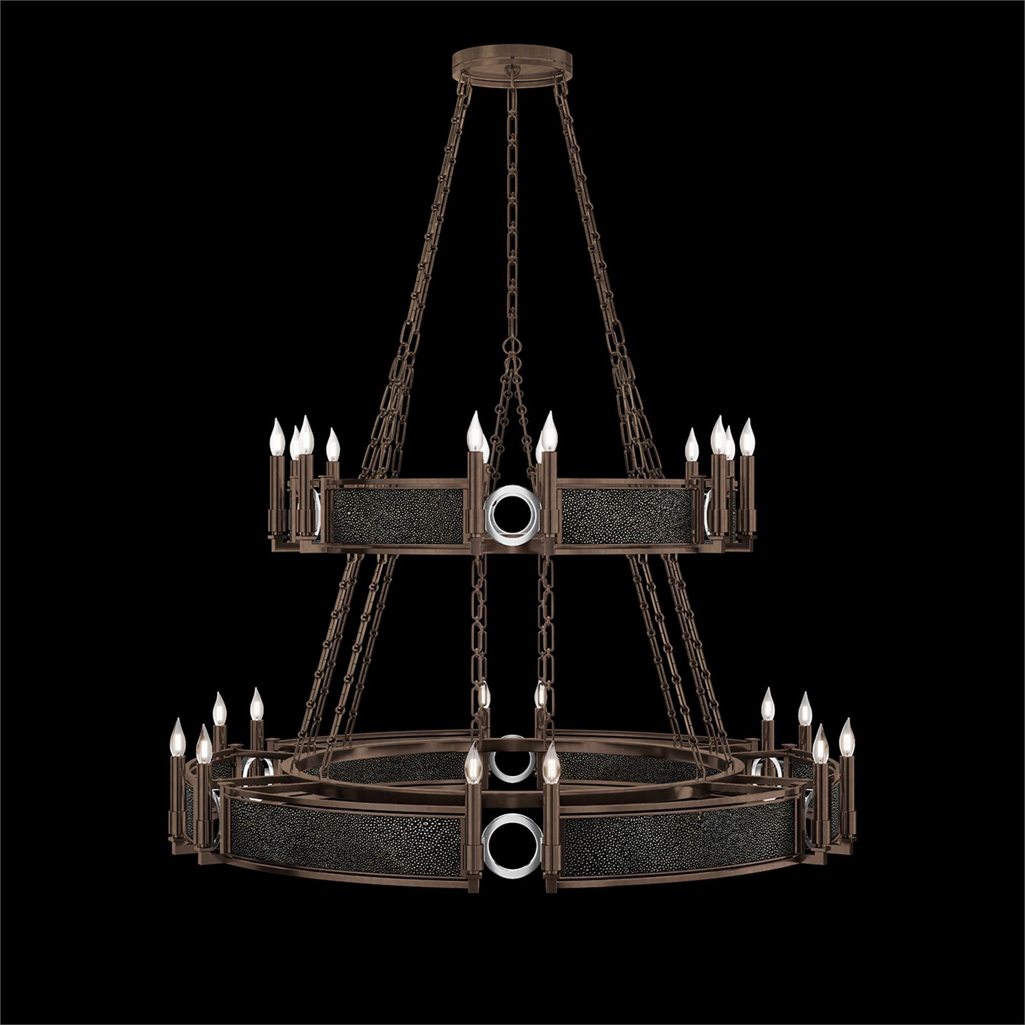 Shown in Bronze and Nickel  finish and Black Knight accent