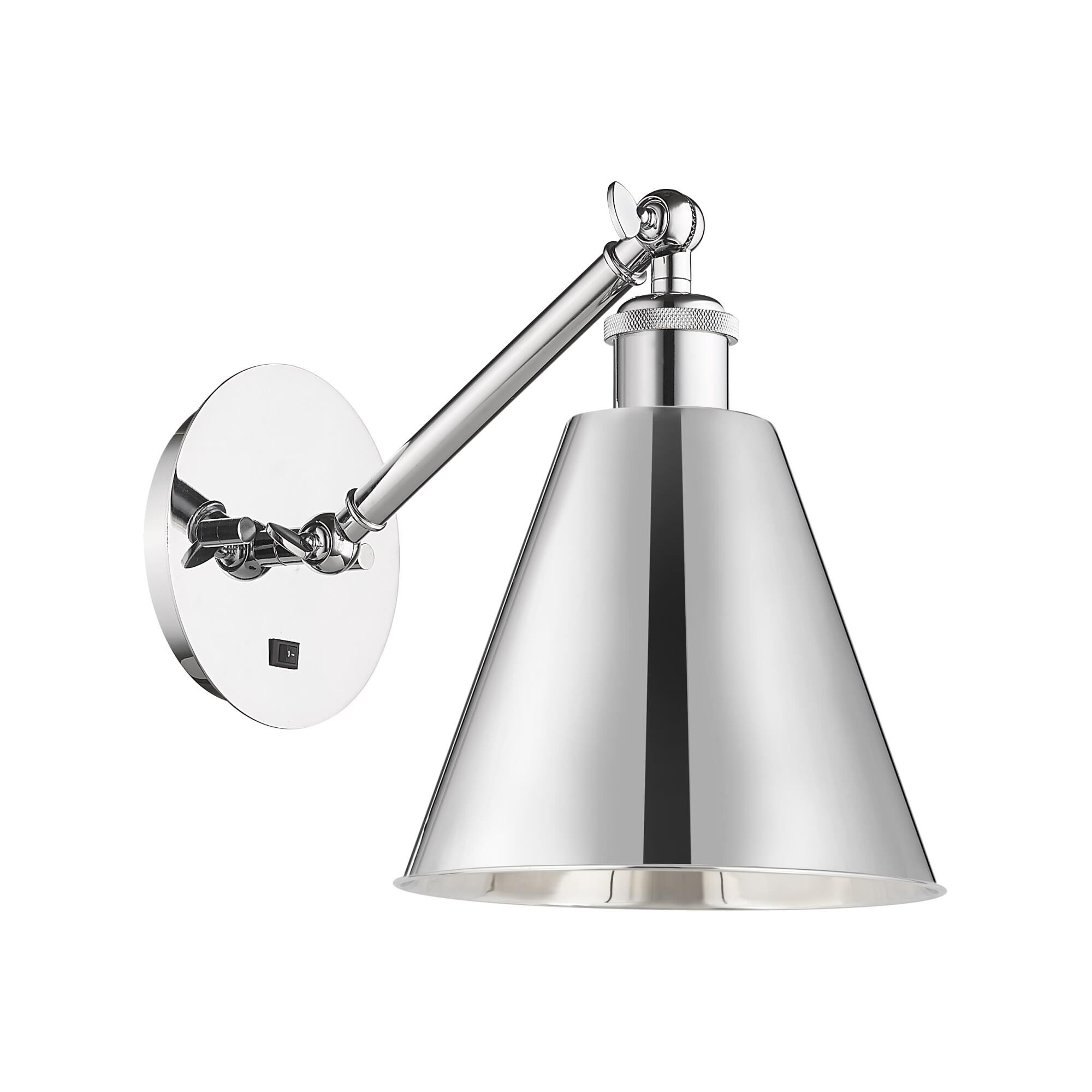 Shown in Polished Chrome finish and Clear glass and Polished Chrome Ballston Cone shade
