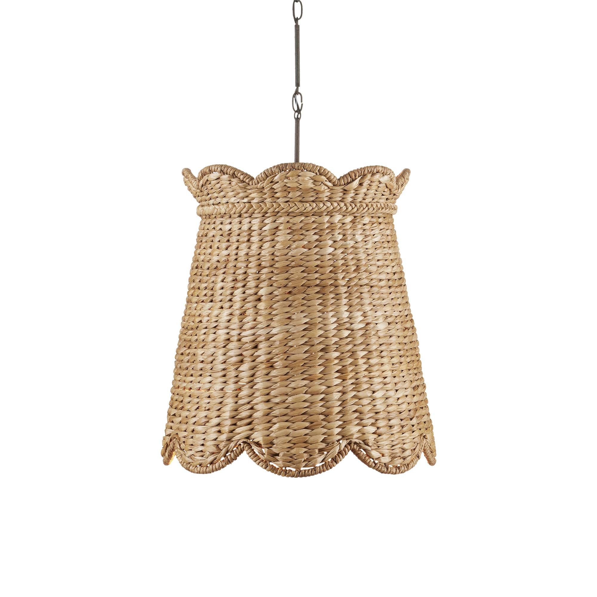 Shown in Natural finish and Natural Water Hyacinth shade