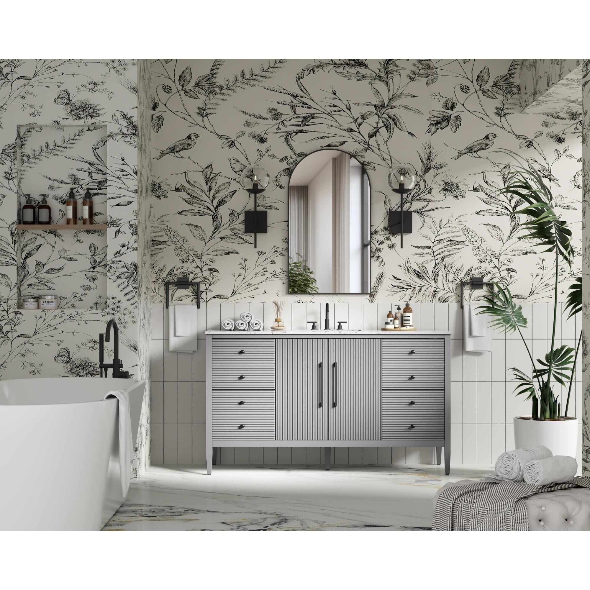 Shown in Grey finish