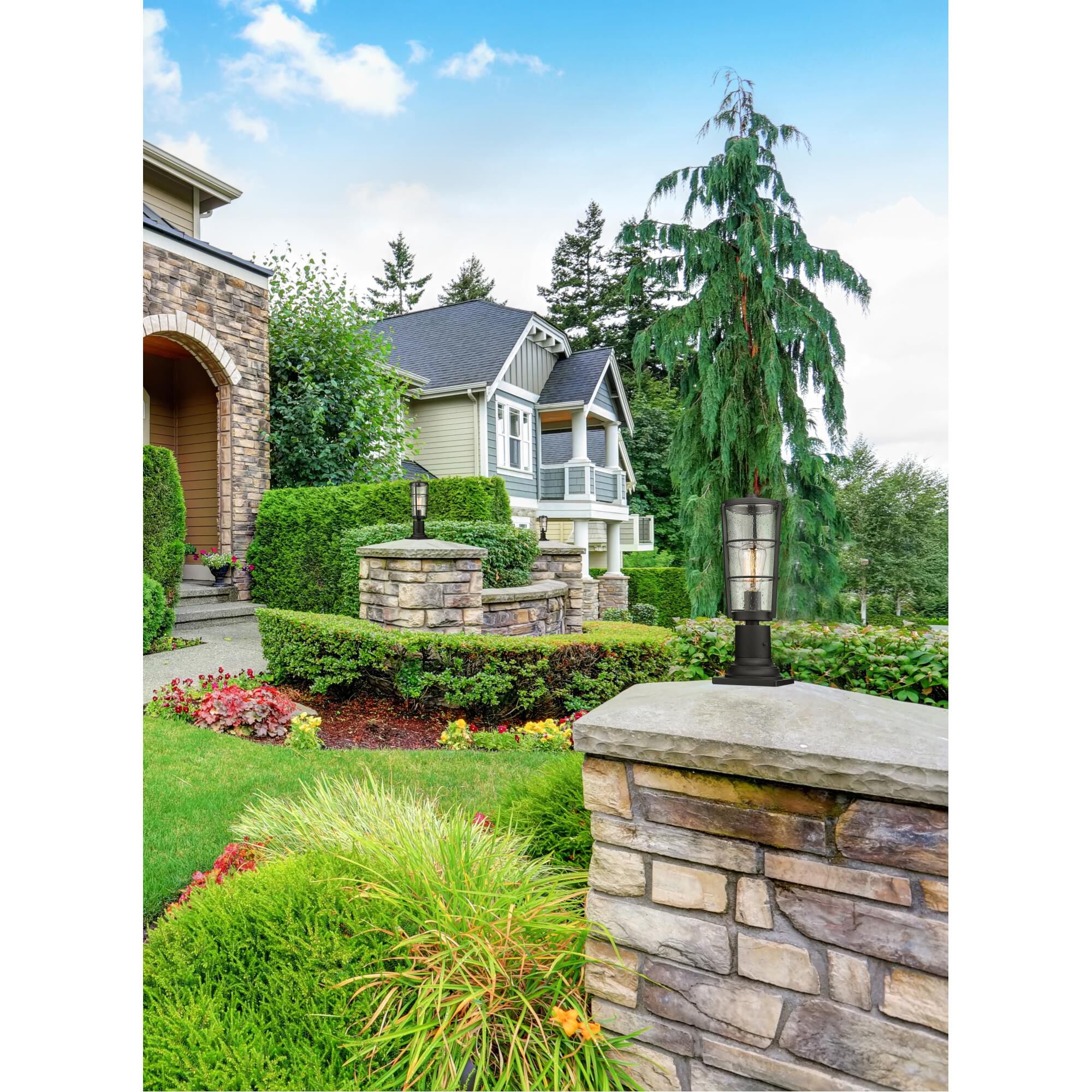 Z-Lite Helix 17 Inch Tall Outdoor Pier Lamp