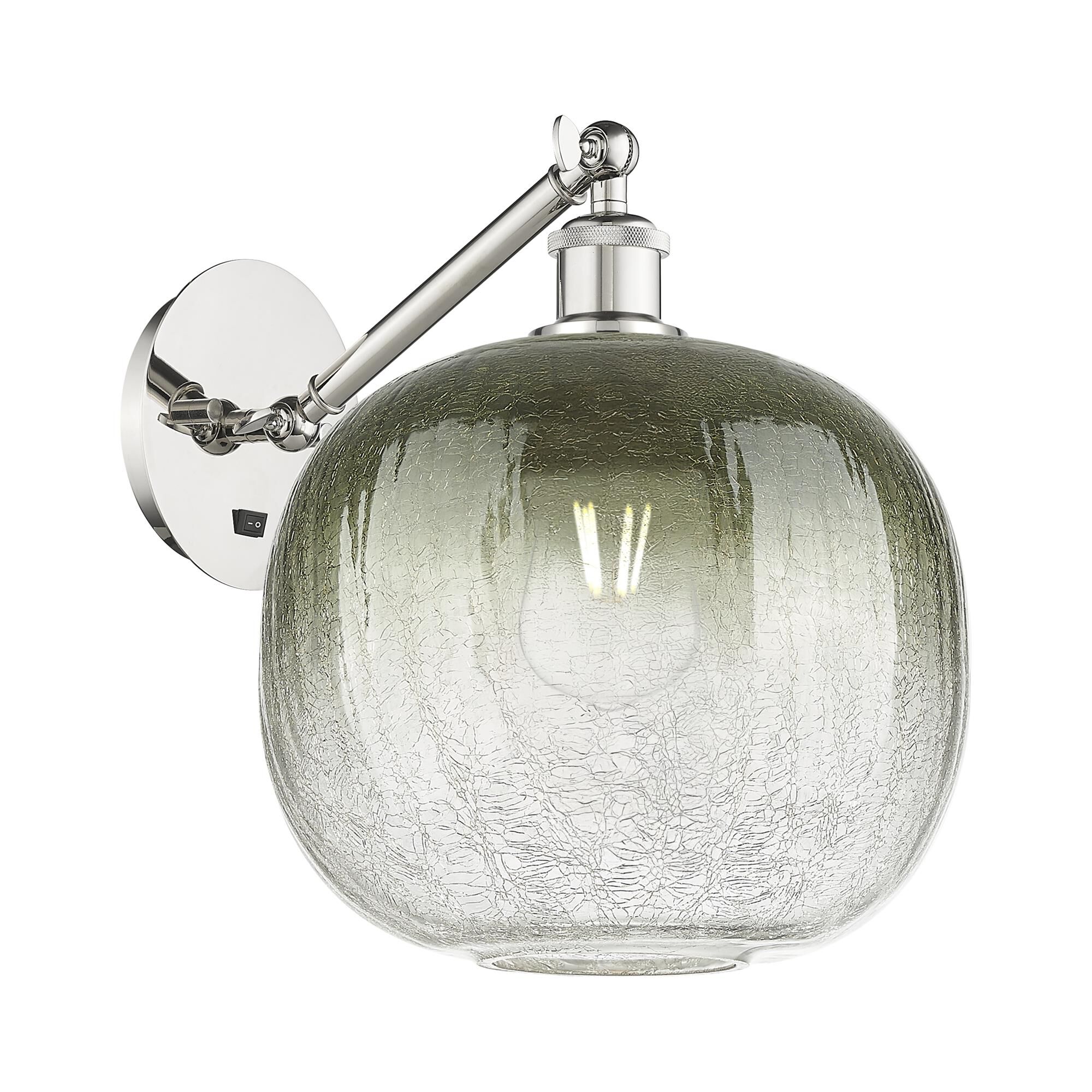 Shown in Polished Nickel finish and Slate glass