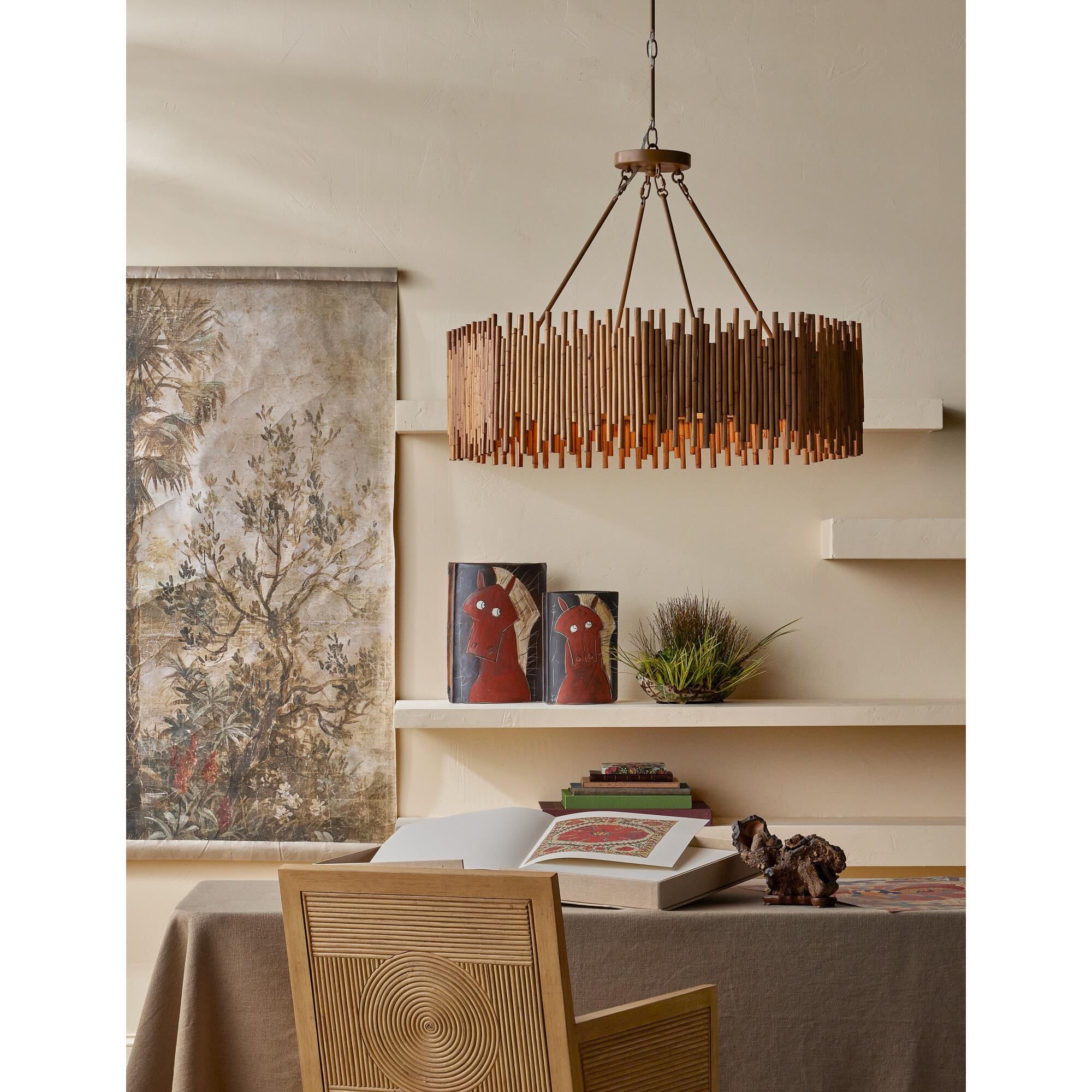 Shown in Sea Sand, Uv Liller Malt and Satin Brass finish