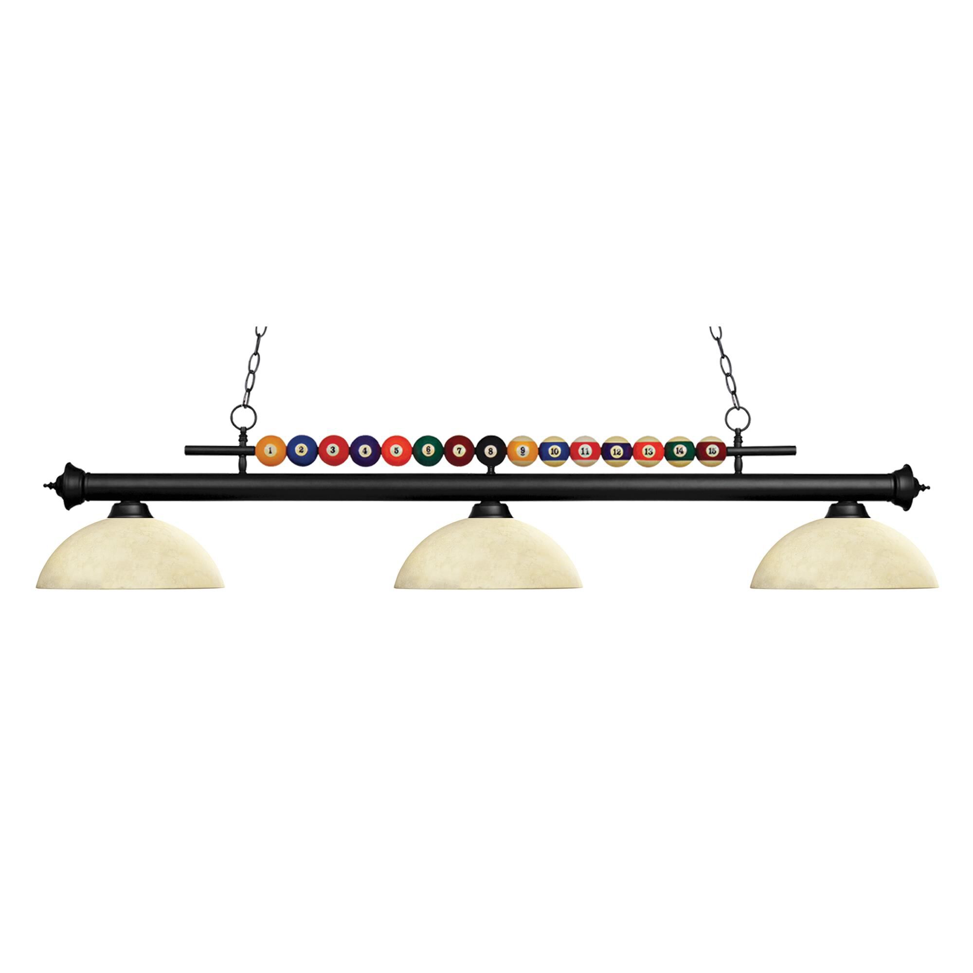 Shown in Matte Black finish and Glass shade