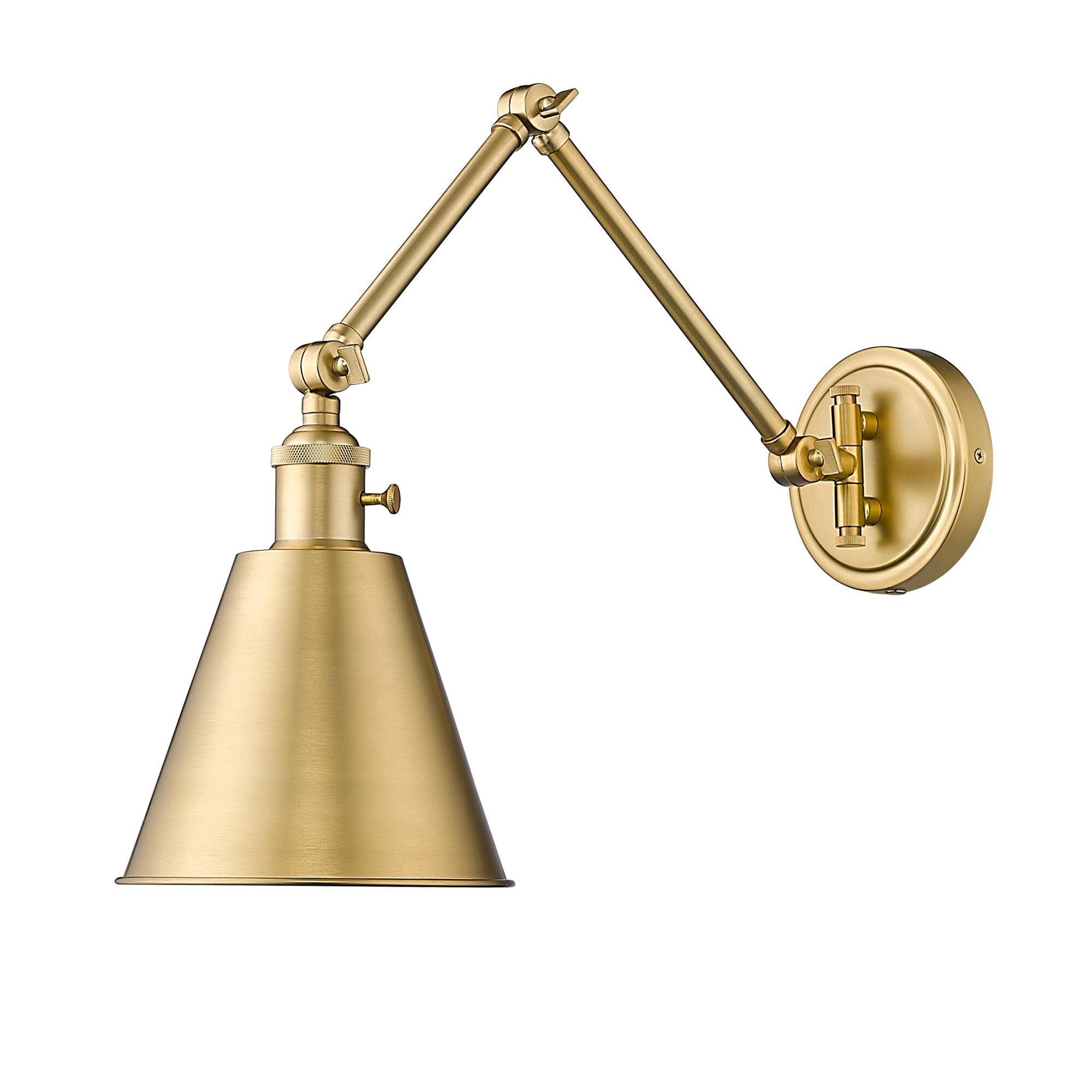 Shown in Modern Gold finish and Clear glass and Clear shade