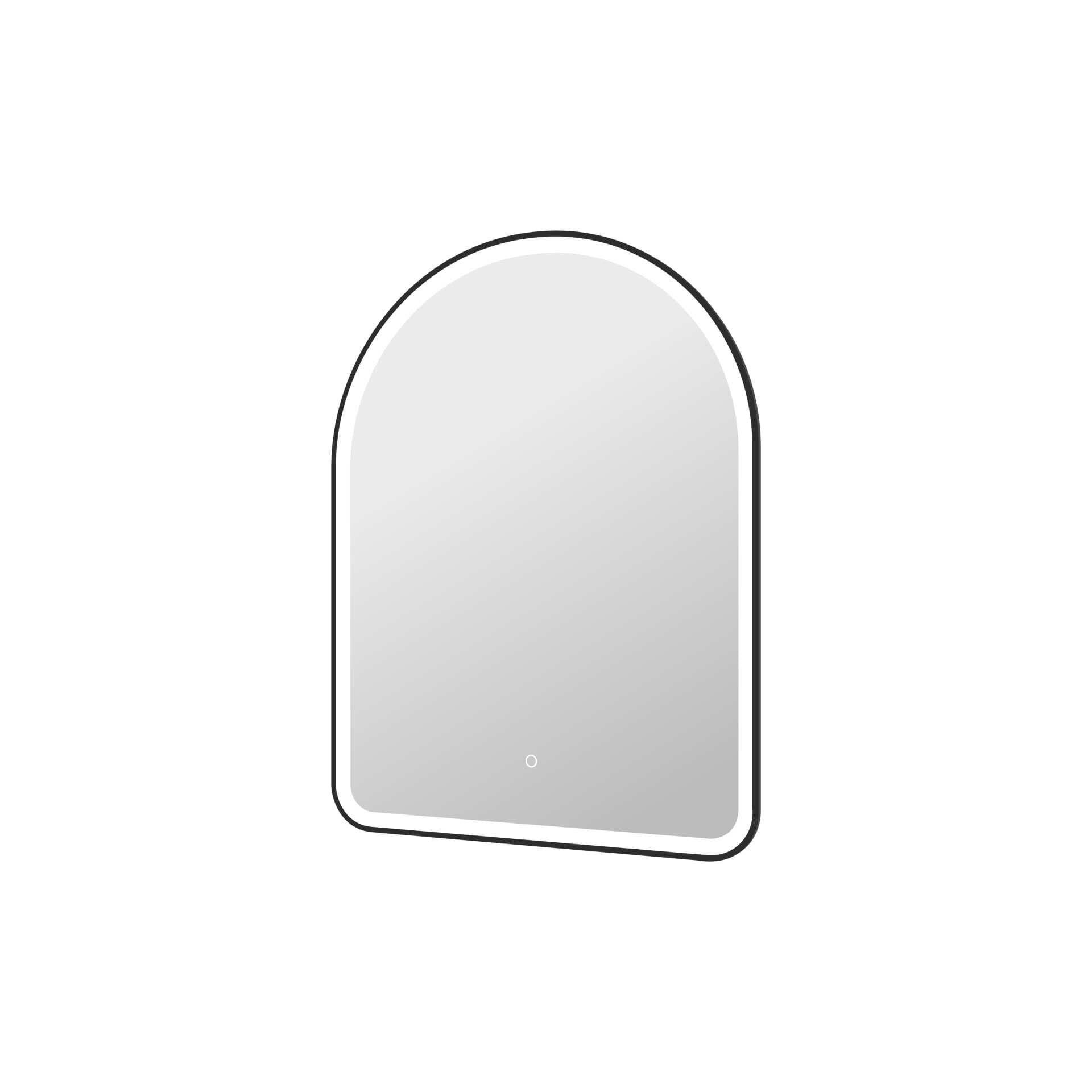 Harmoni 40 Inch Arched LED Lighted Mirror by Elegant Decor