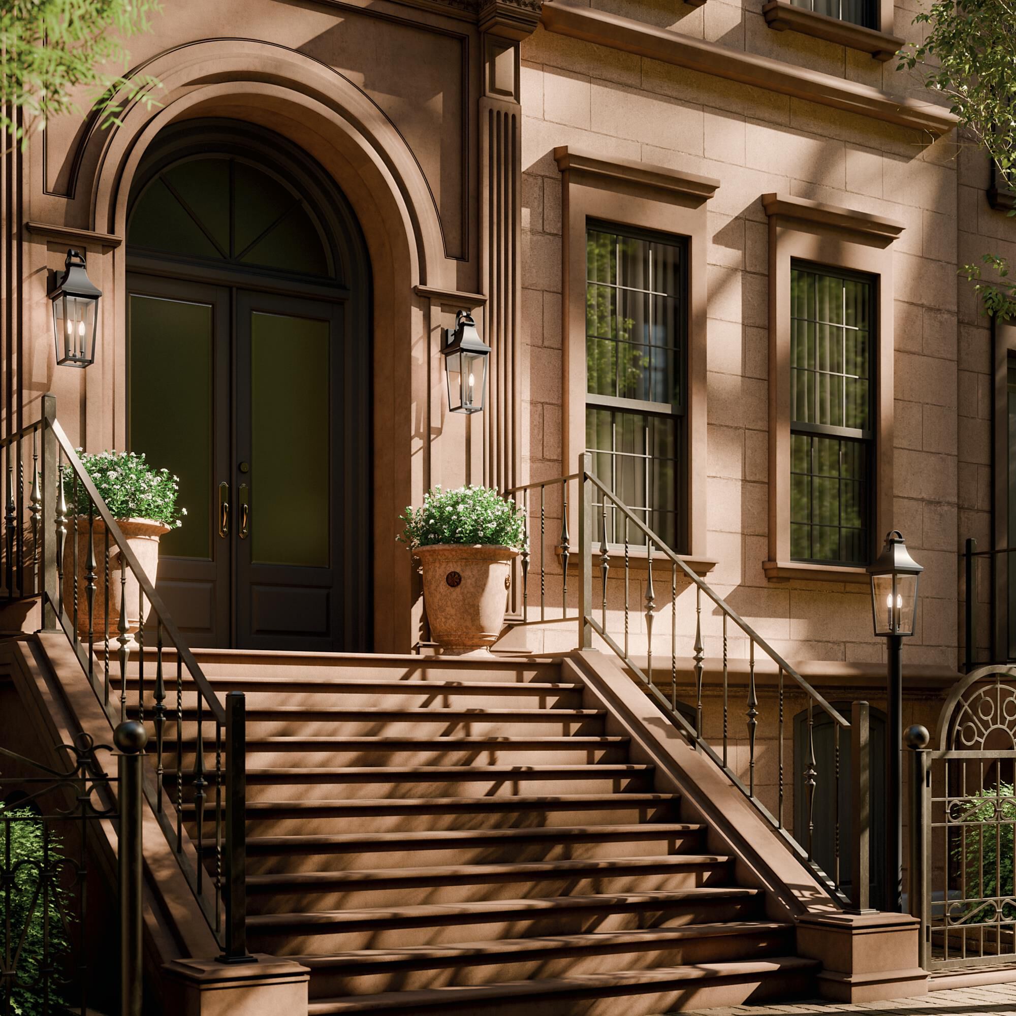 Shown in Textured Black finish and Clear glass