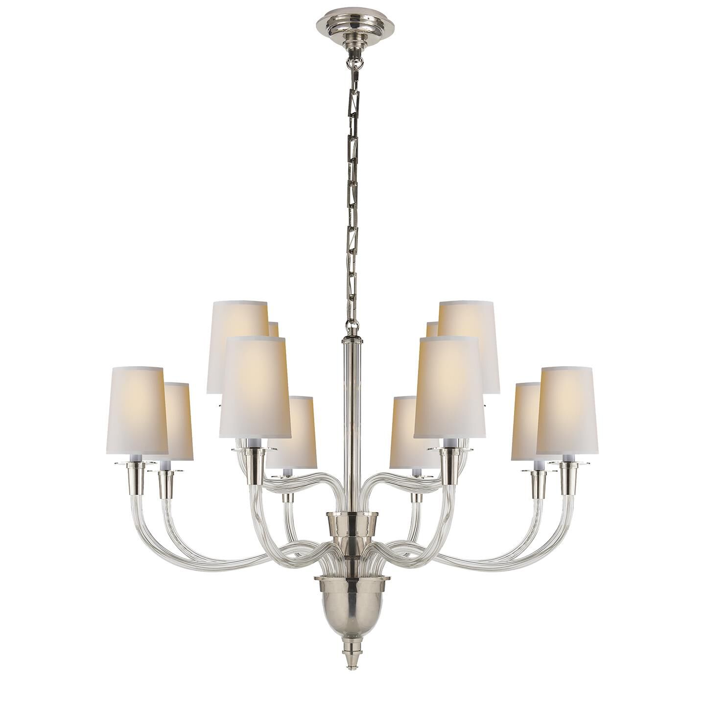 Thomas O'Brien Vivian 36 Inch 12 Light Chandelier by Visual Comfort Signature Collection