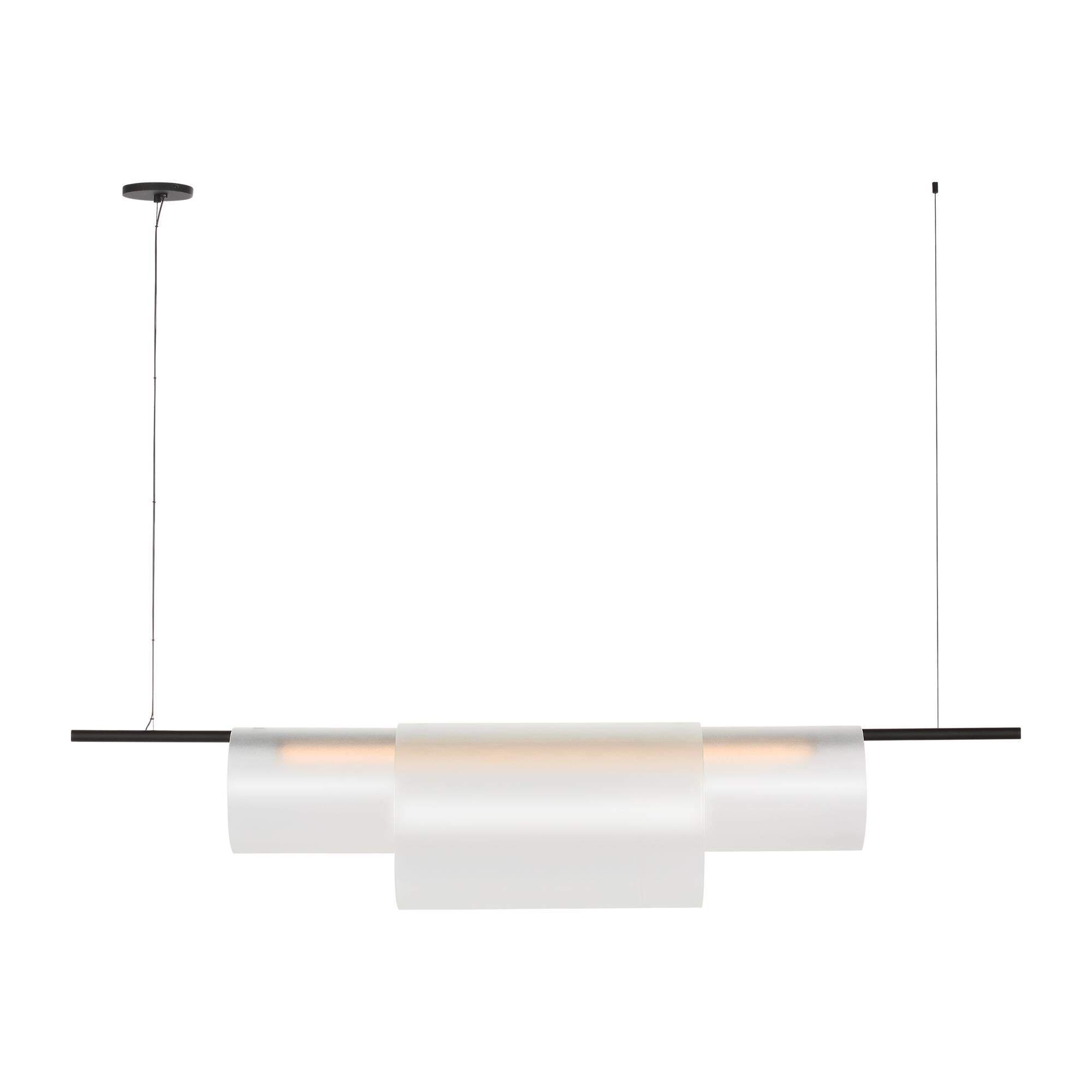 Shown in Nightshade Black finish and Etched glass