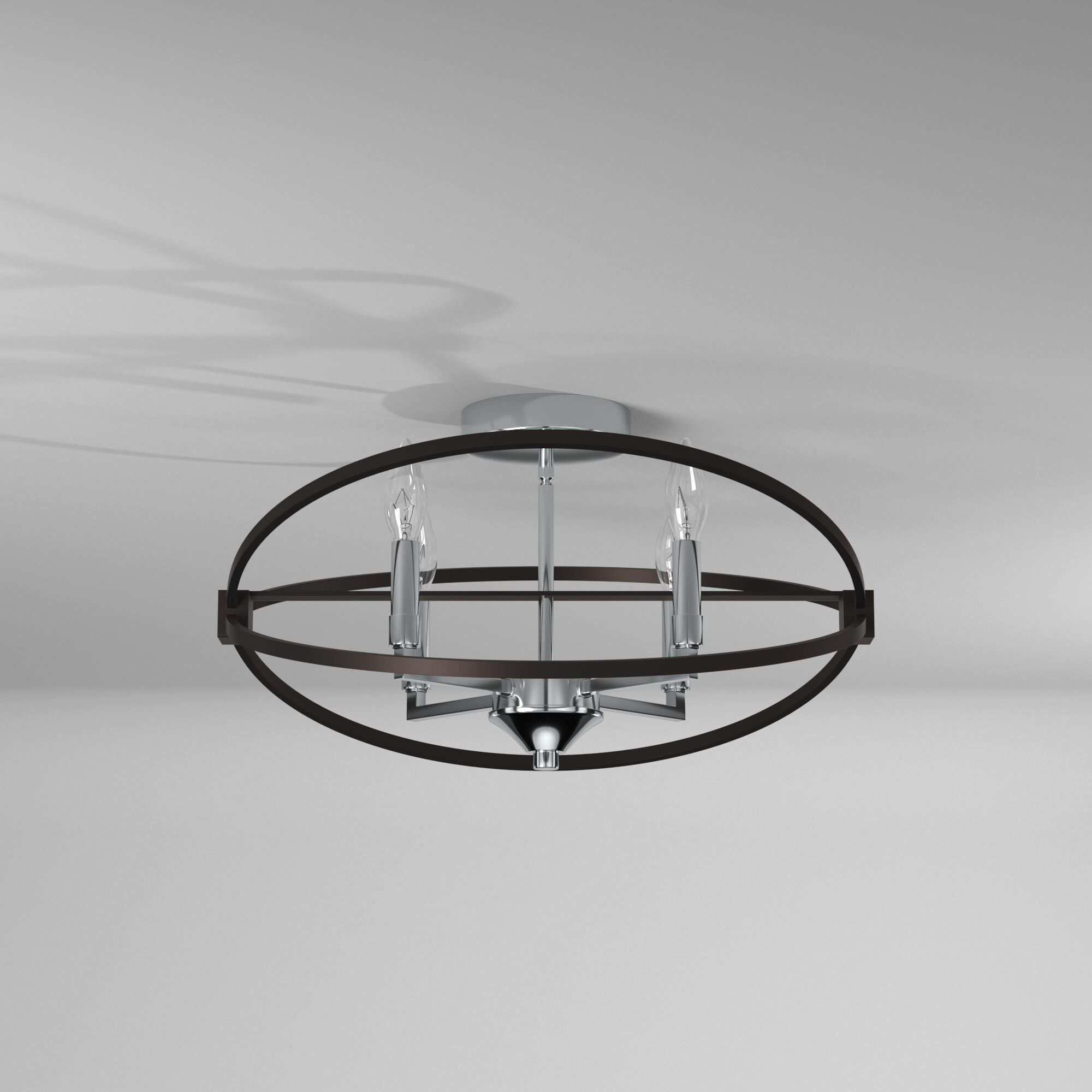 Paloma 18 Inch 4 Light Semi Flush Mount by Dainolite