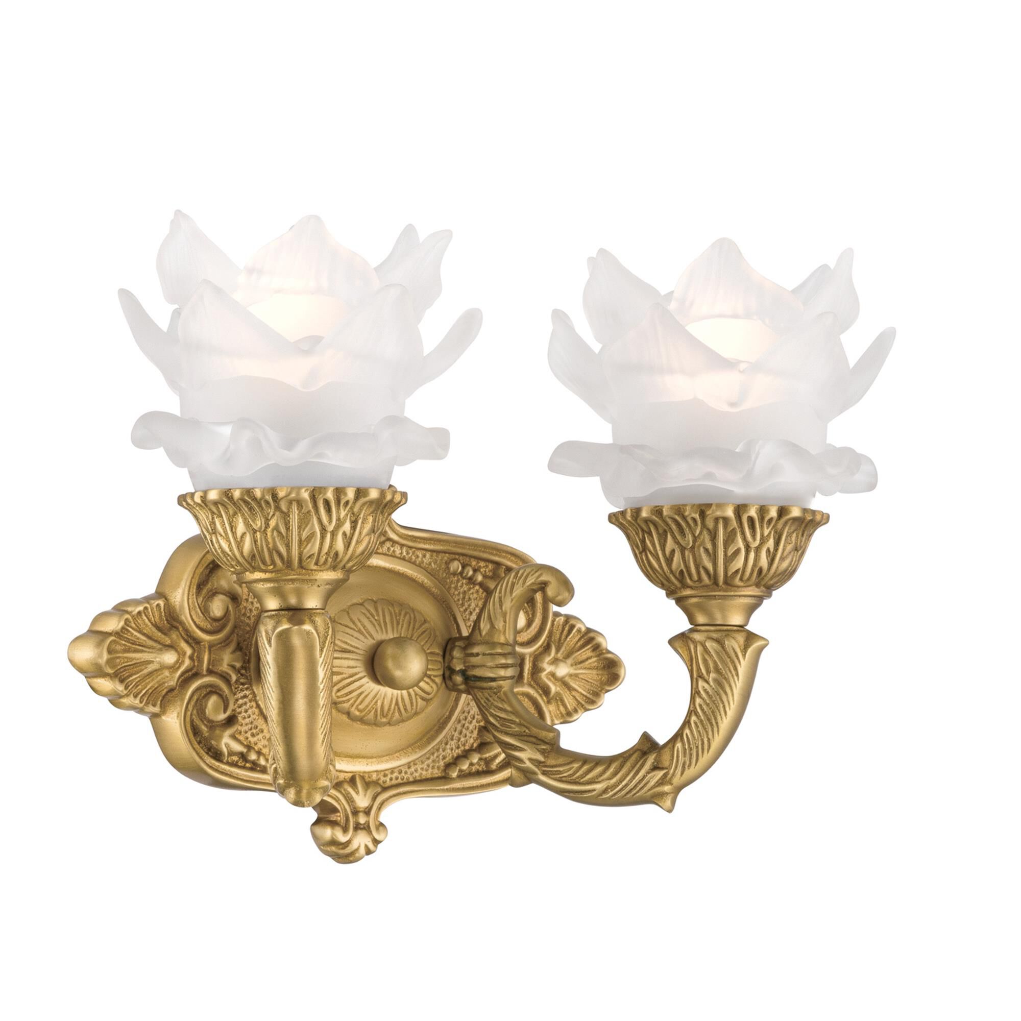 Shown in Aged Brass finish and Glass shade