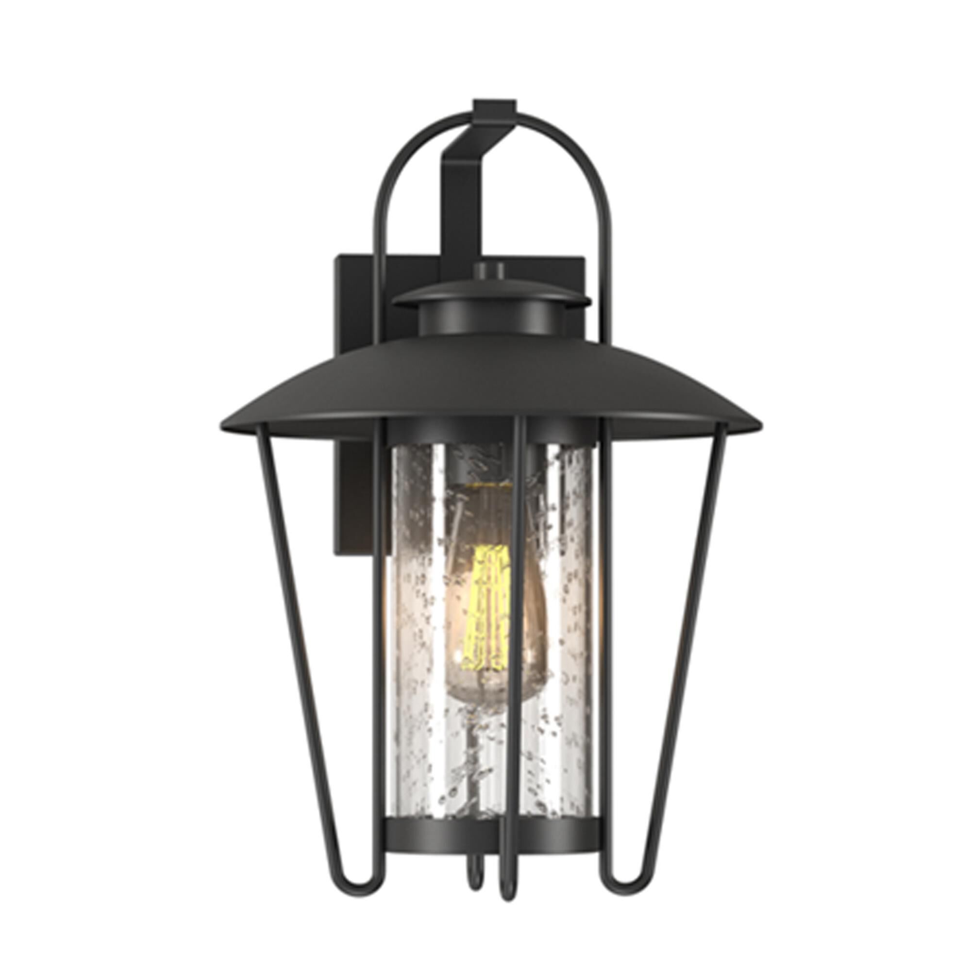 Shown in Matte Black finish and Seeded Glass Cylinder shade