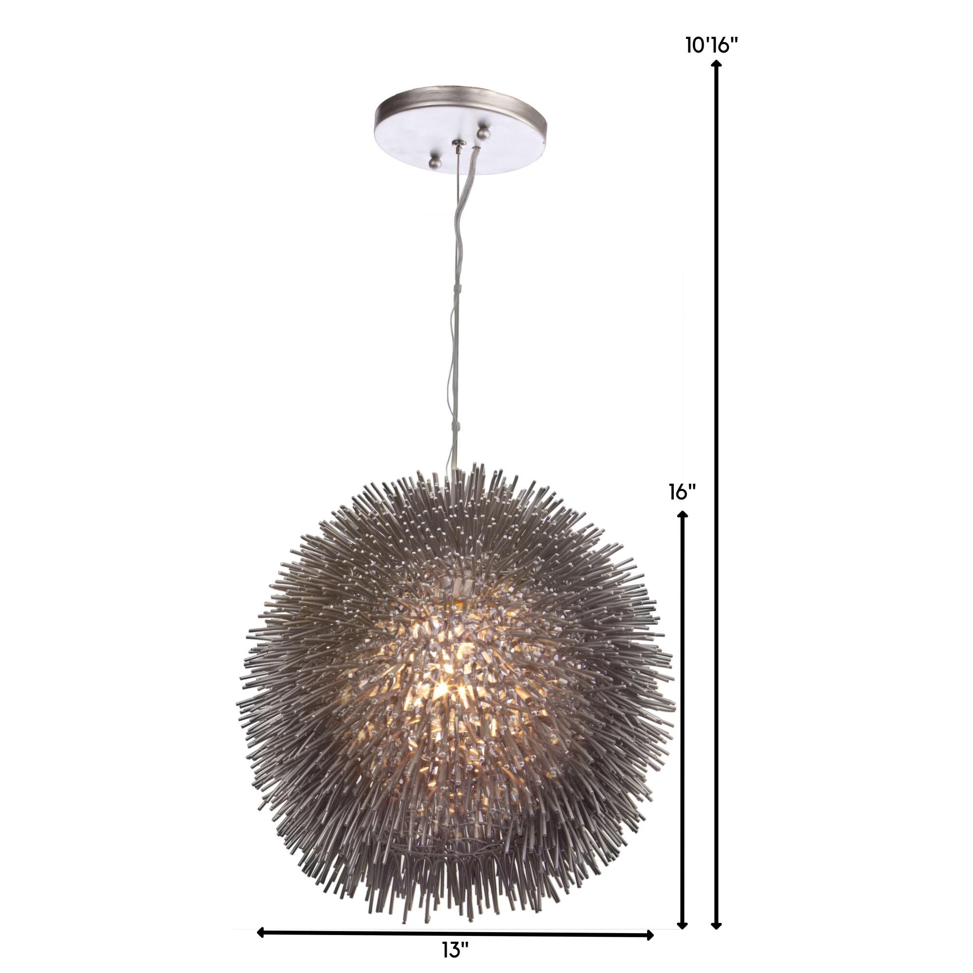 Shown in Painted Chrome finish and Recycled Steel shade