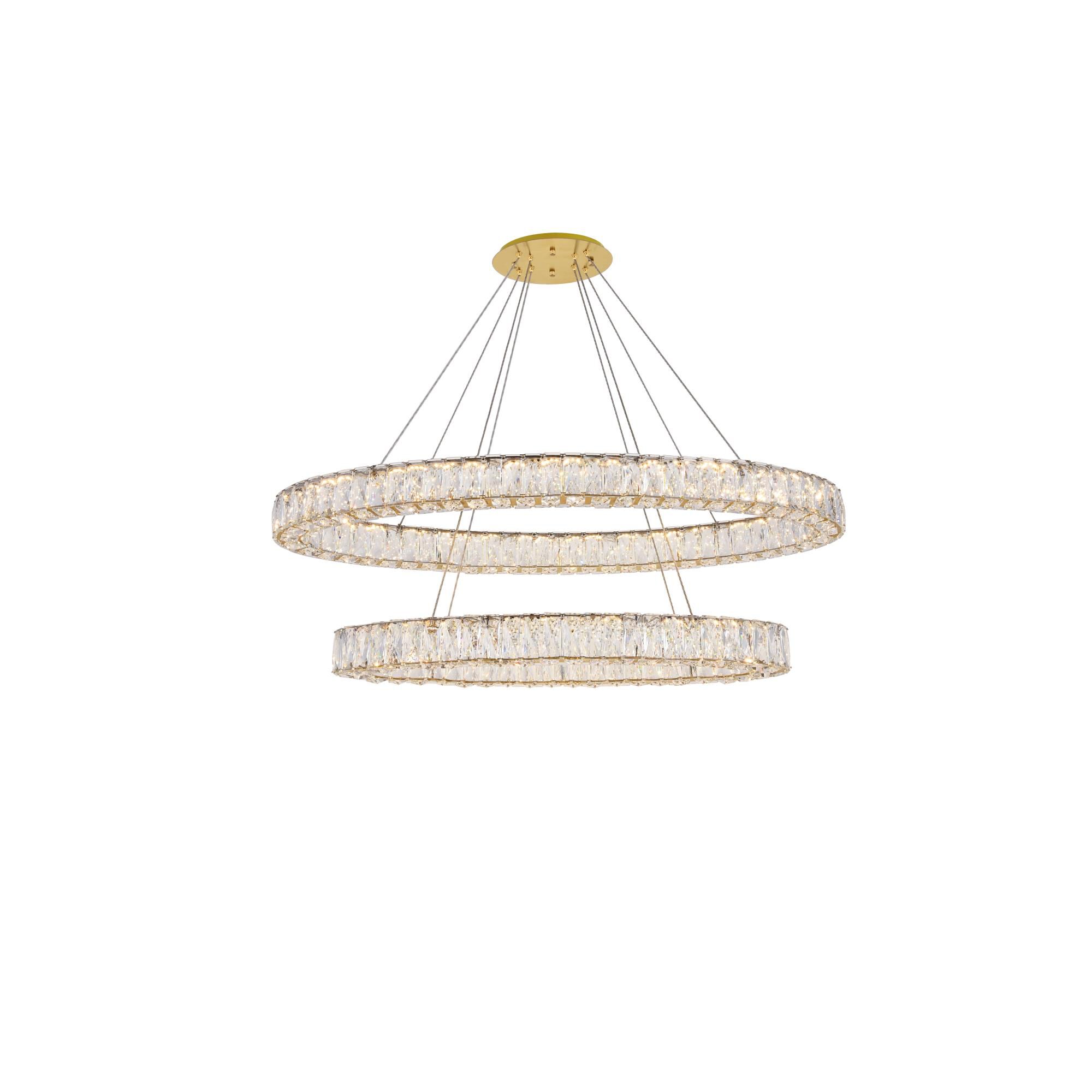 Shown in Gold finish and Clear Royal Cut crystal