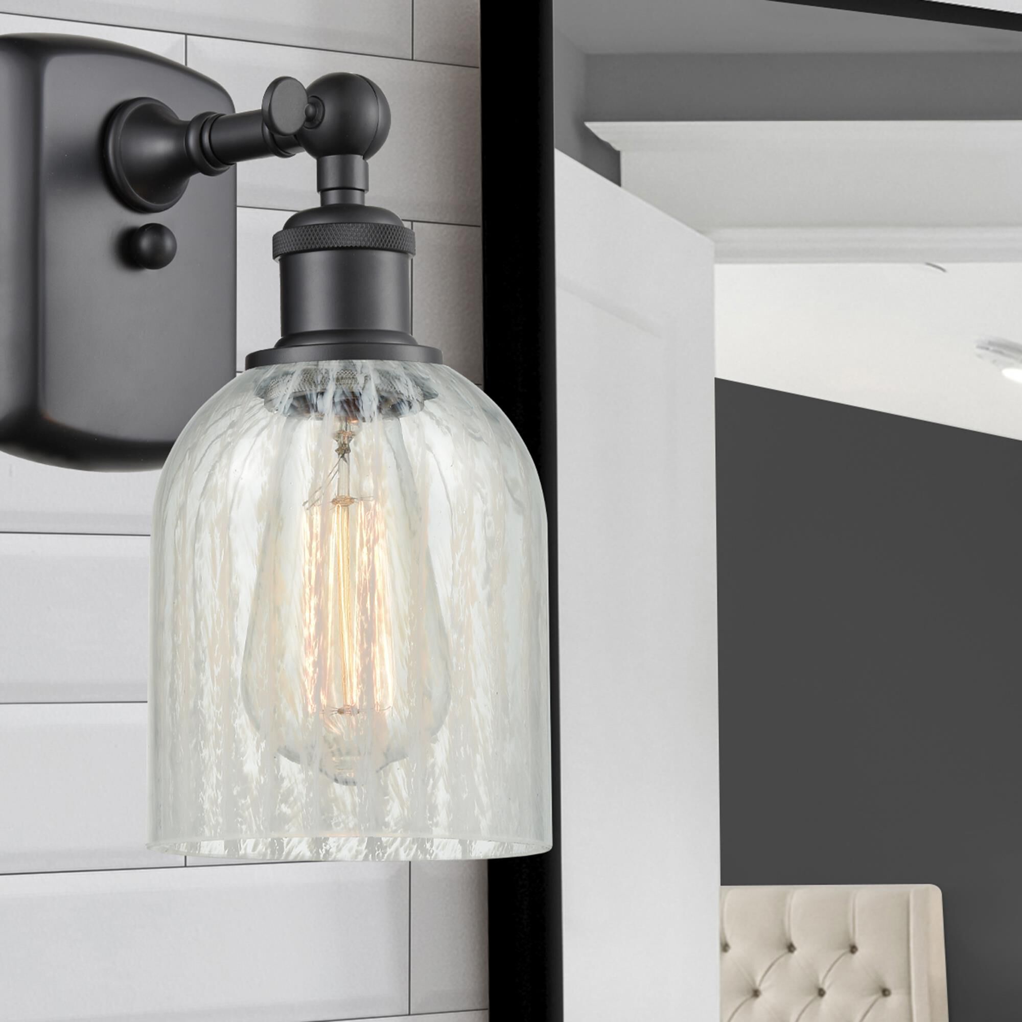 Shown in Matte Black finish and Mouchette glass