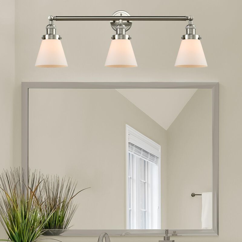 Bruno Marashlian Small Cone 30 Inch 3 Light Bath Vanity Light by Innovations Lighting
