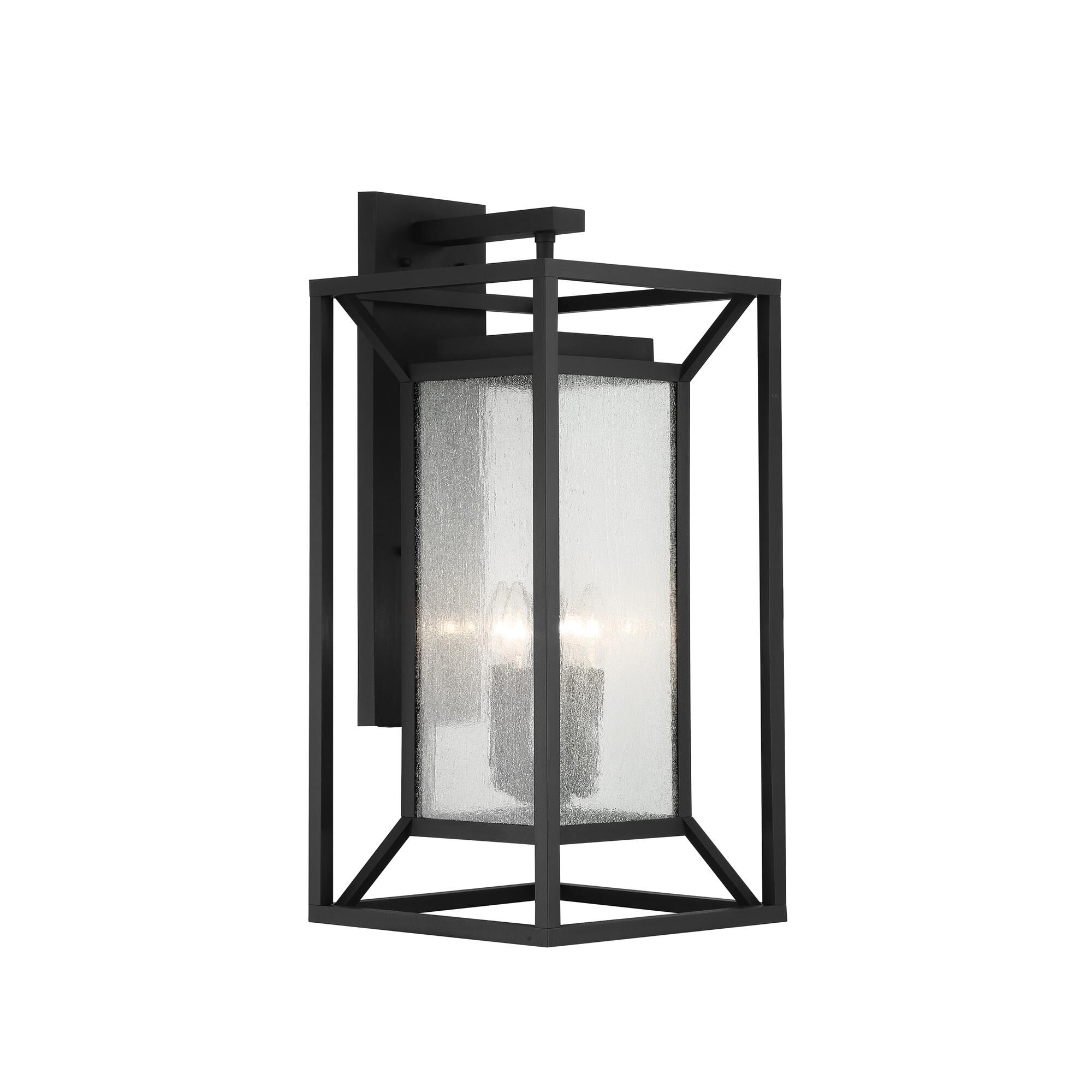 Shown in Sand Coal Finish finish and Clear Seedy glass