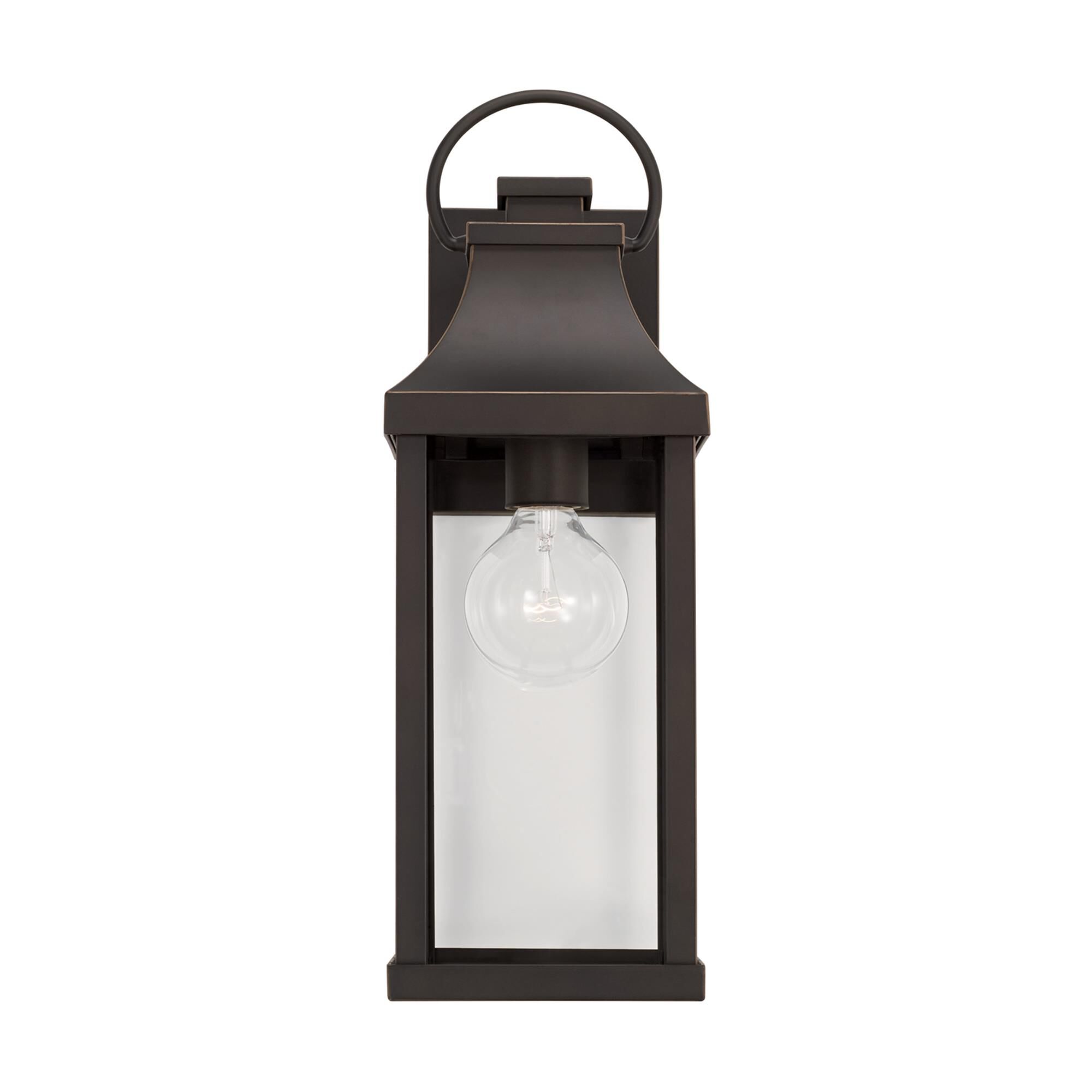 Shown in Oiled Bronze finish and Clear glass