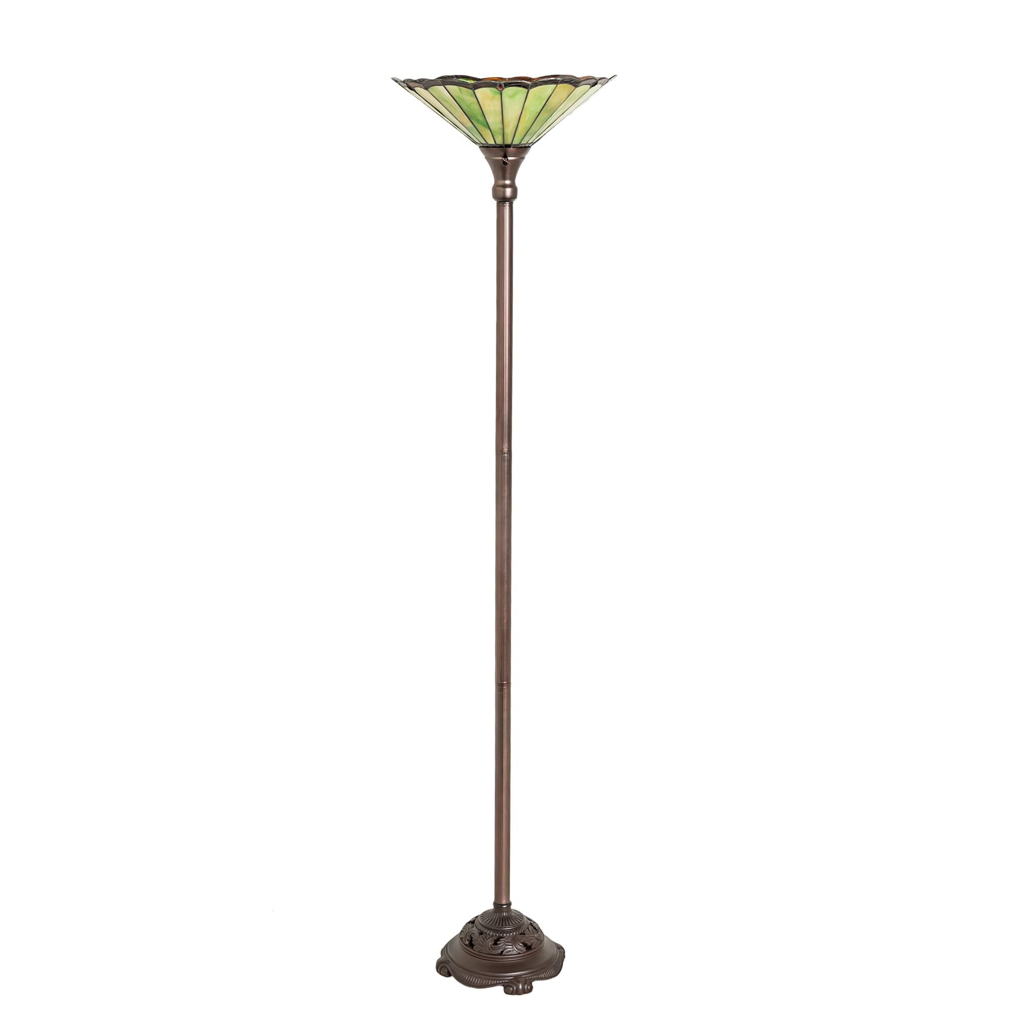 Shown in Mahogany Bronze finish and Green glass