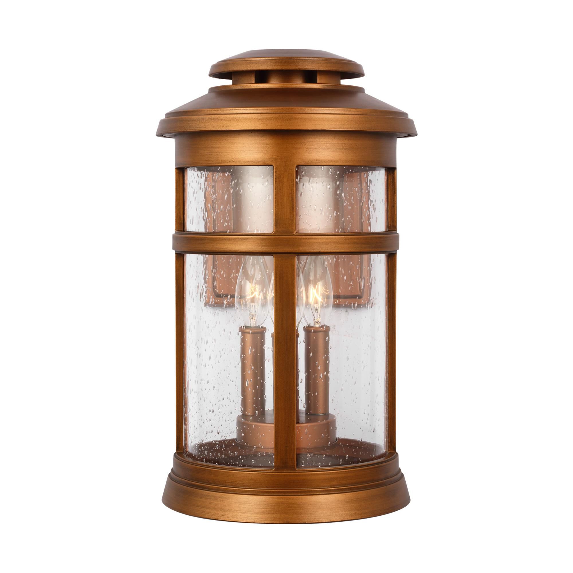 Shown in Natural Copper finish and Clear Seeded glass