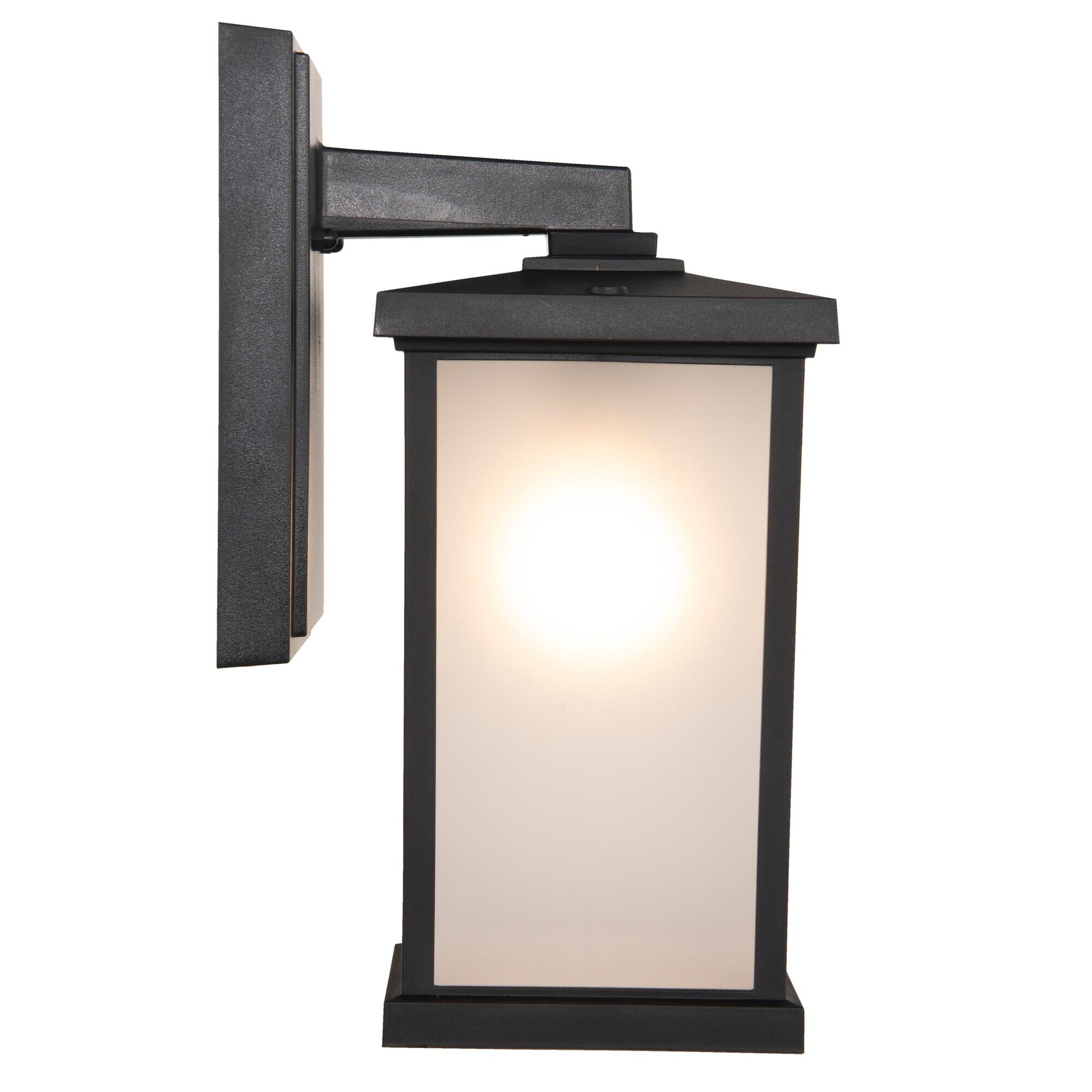 Shown in Textured Matte Black finish and Frosted Polycarbonate shade