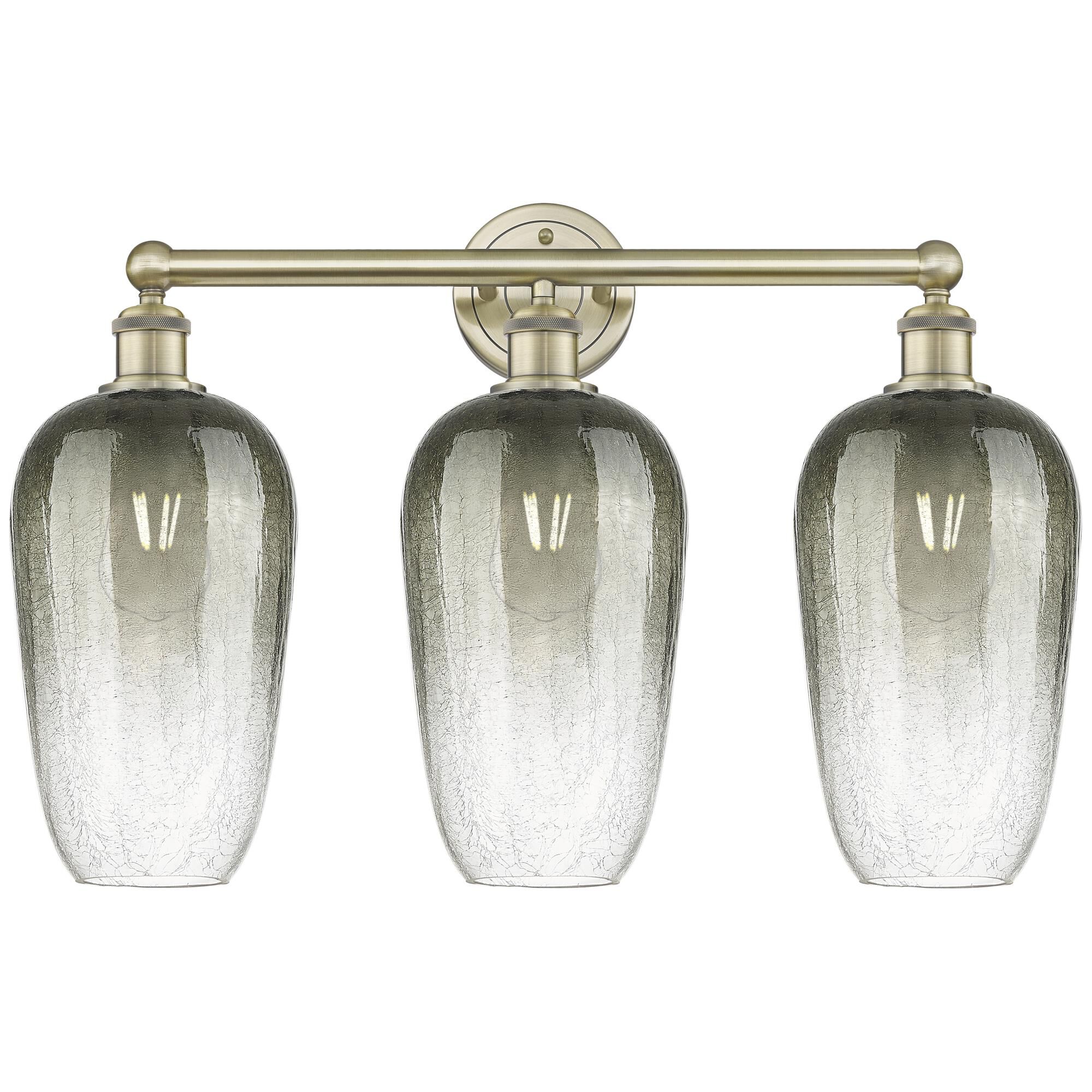 Shown in Antique Brass finish and Slate glass