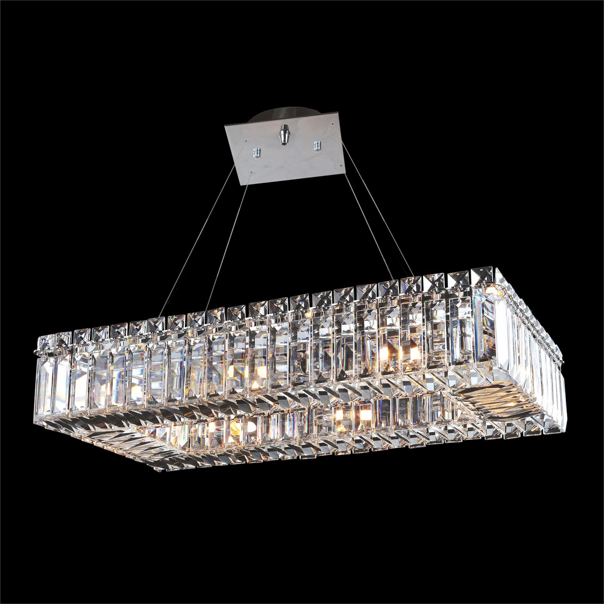 Shown in Chrome finish and Firenze Clear crystal