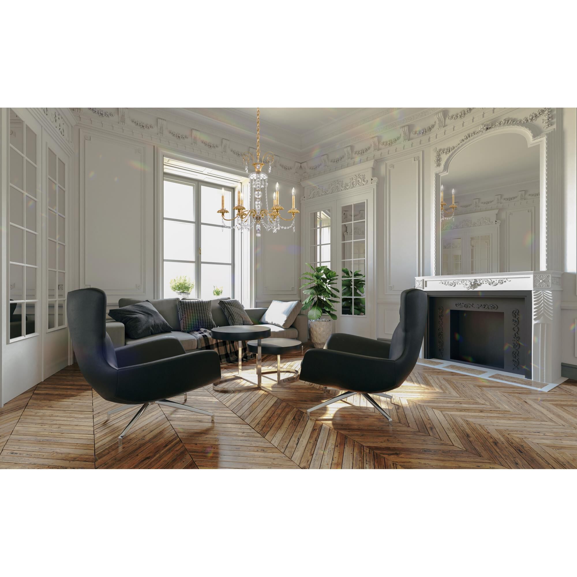 Helenia 28 Inch 6 Light Chandelier by Schonbek