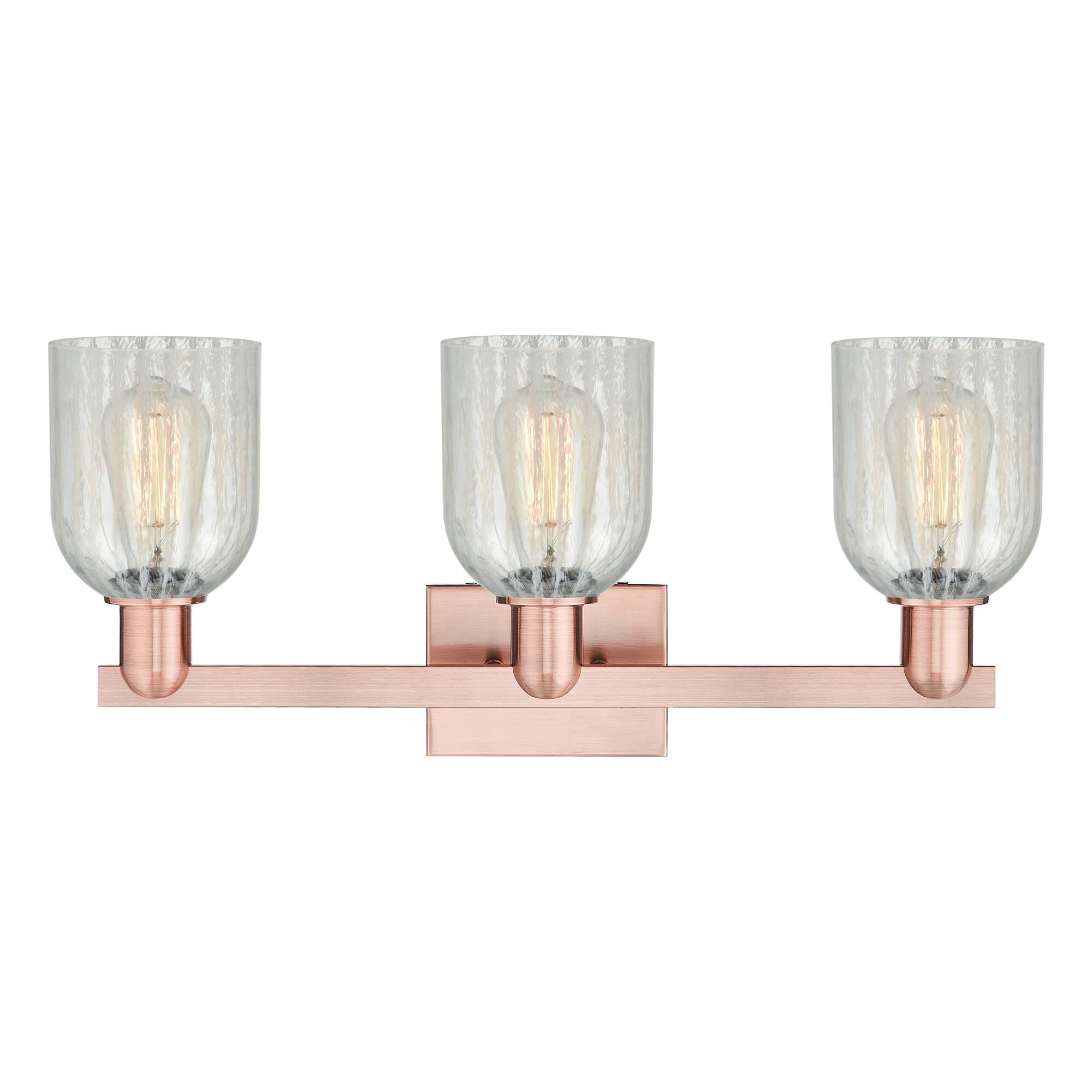 Shown in Antique Copper finish and Mouchette glass
