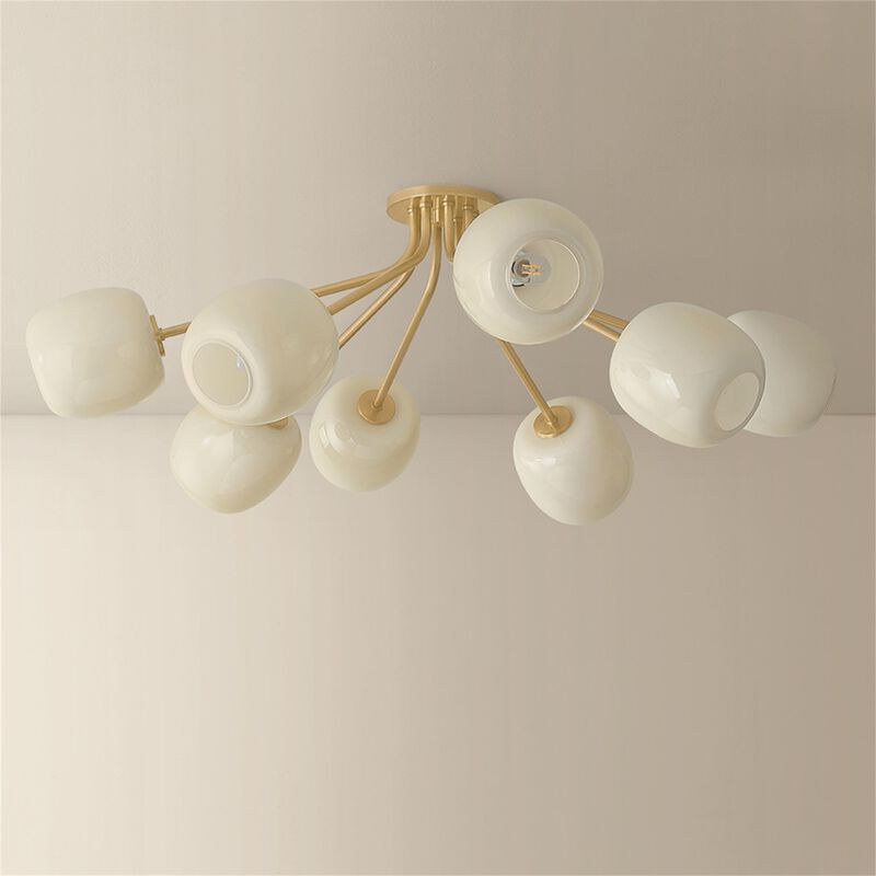 Lisette 40 Inch 8 Light Semi Flush Mount by Mitzi