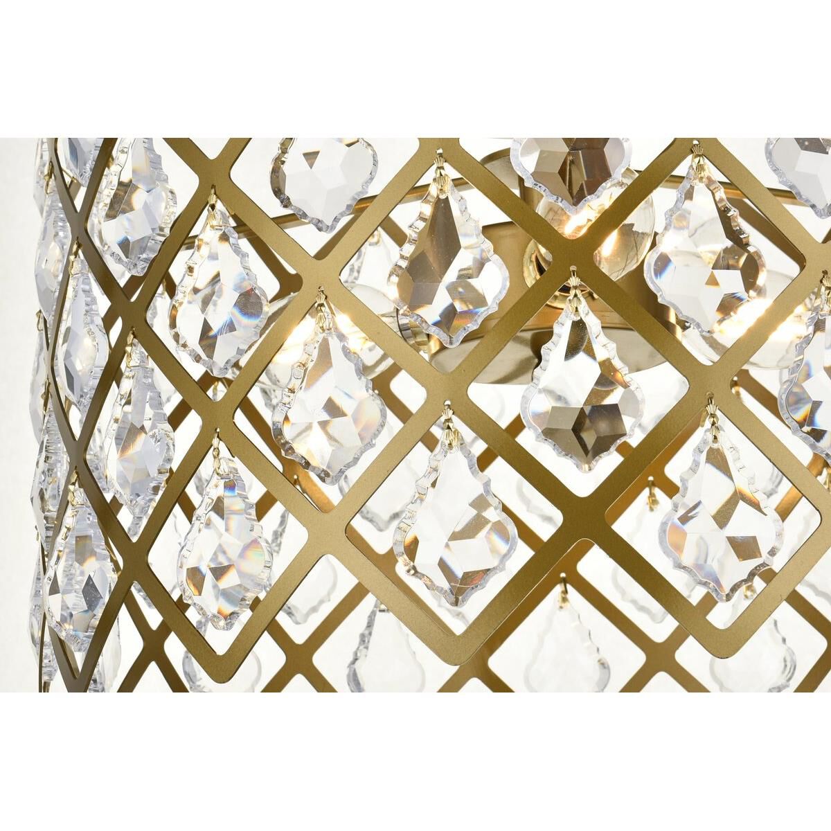 Lyla 13 Inch 3 Light Flush Mount by Elegant Lighting