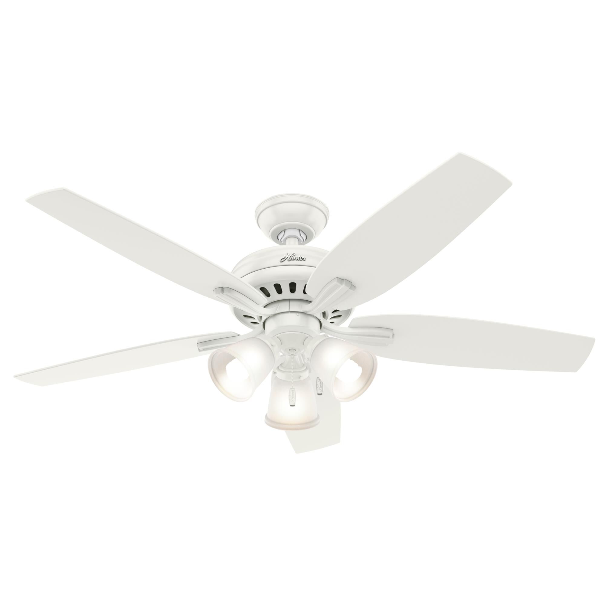 Shown in Fresh White finish and Clear Frosted glass