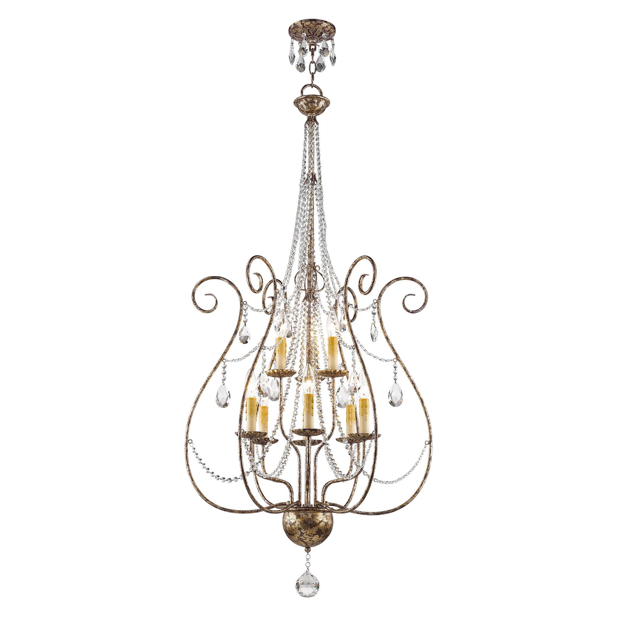 Isabella 24 Inch 9 Light Chandelier by Livex Lighting