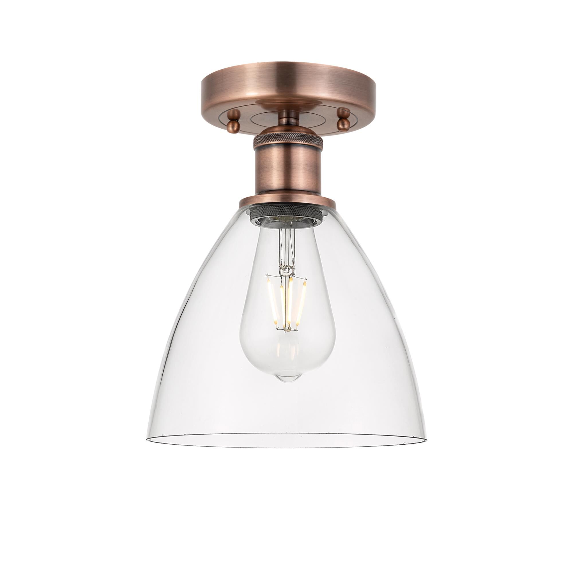 Bruno Marashlian Bristol Glass 7 Inch 1 Light Semi Flush Mount by Innovations Lighting