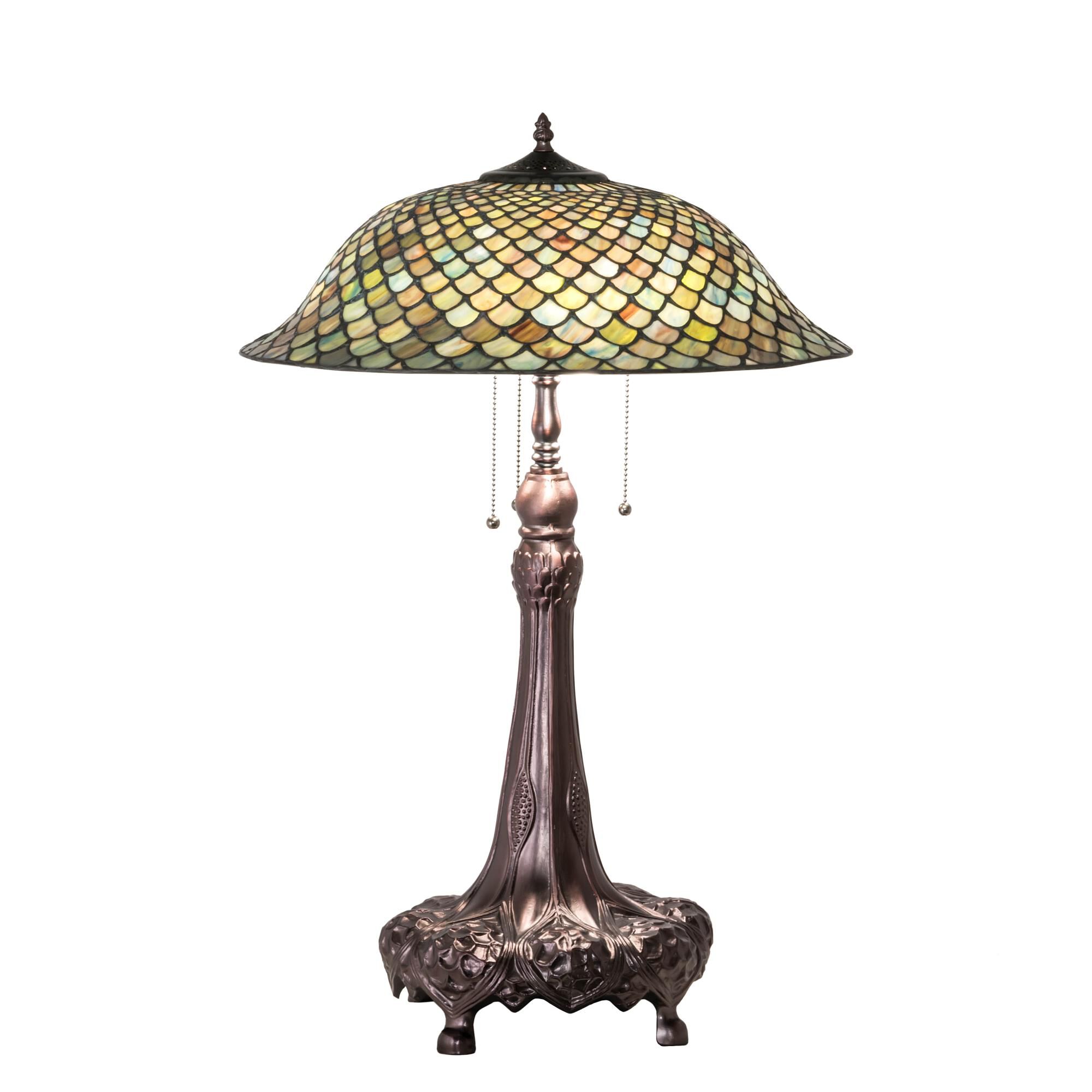 Tiffany Fishscale 31 Inch Table Lamp by Meyda Lighting