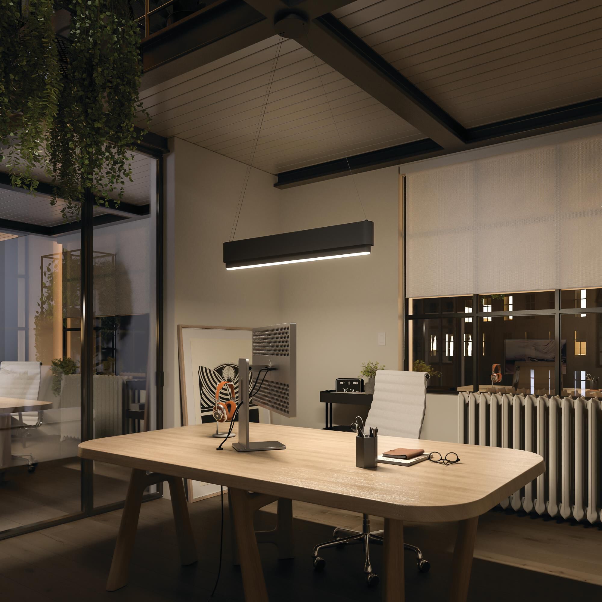 Elan Lighting Walman 35 Inch LED Linear Suspension Light