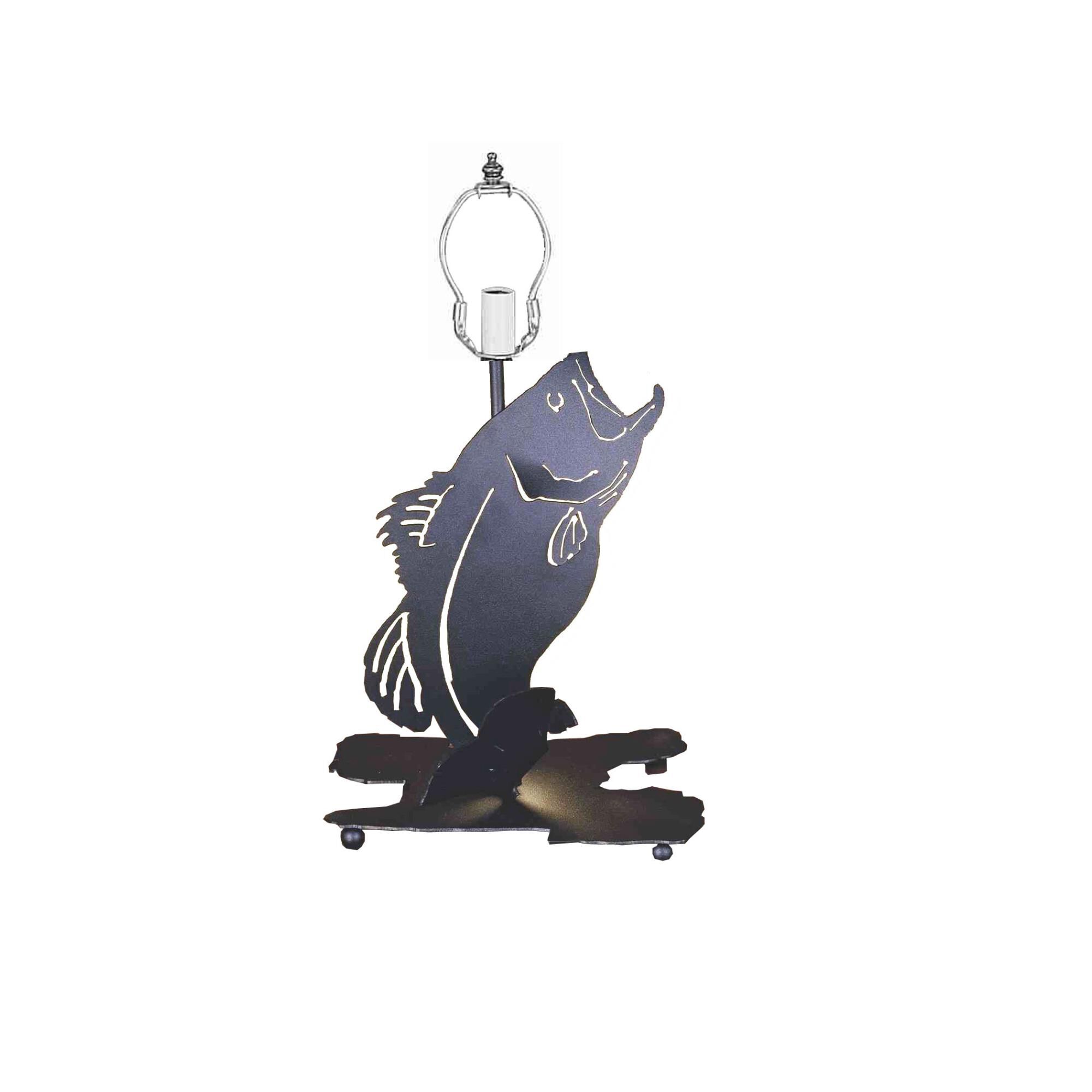 Leaping Bass Black Accent Lamp by Meyda Lighting
