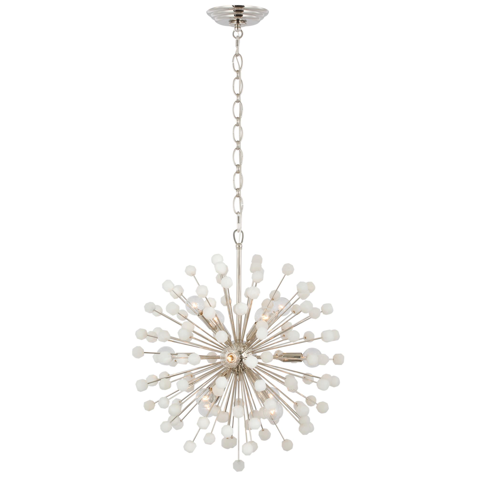 Shown in Polished Nickel and Alabaster finish