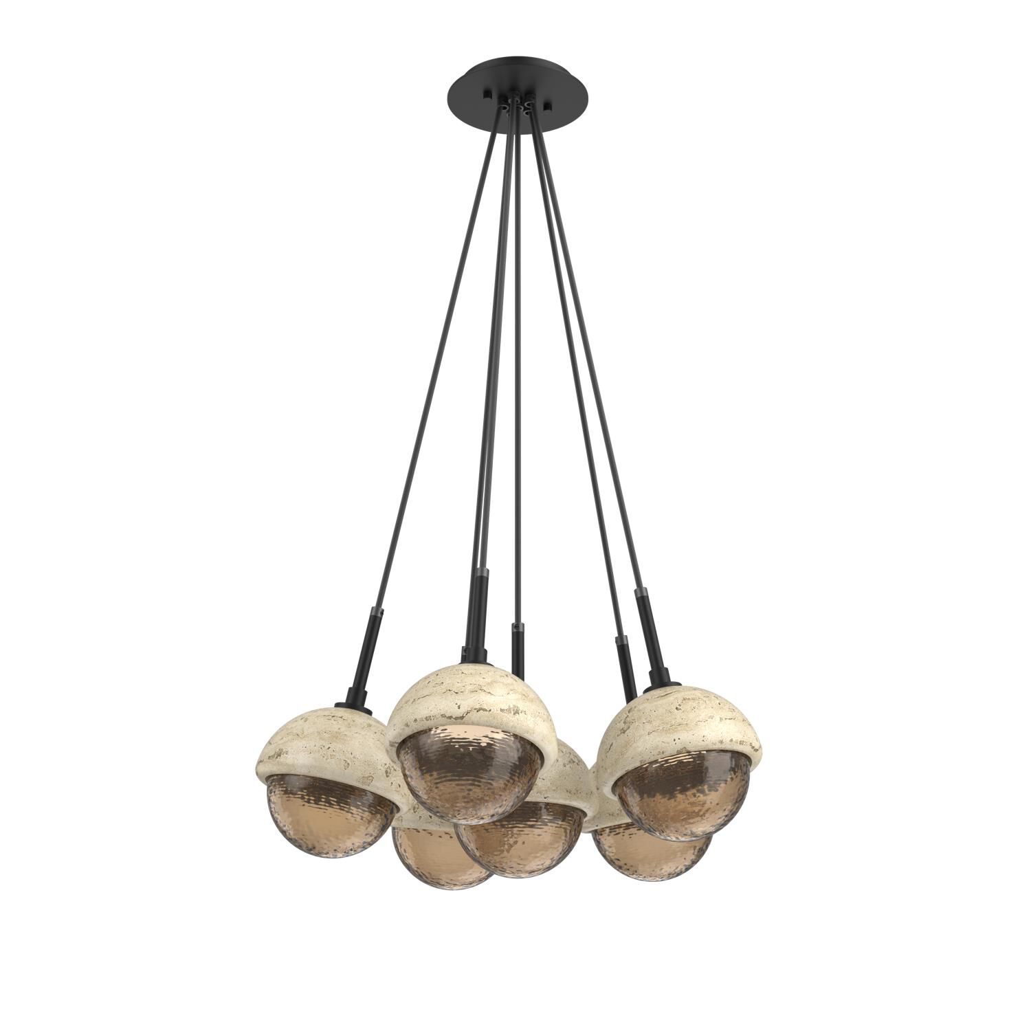 Levi Wilson Cabochon 19 Inch Multi Pendant Light by Hammerton Studio