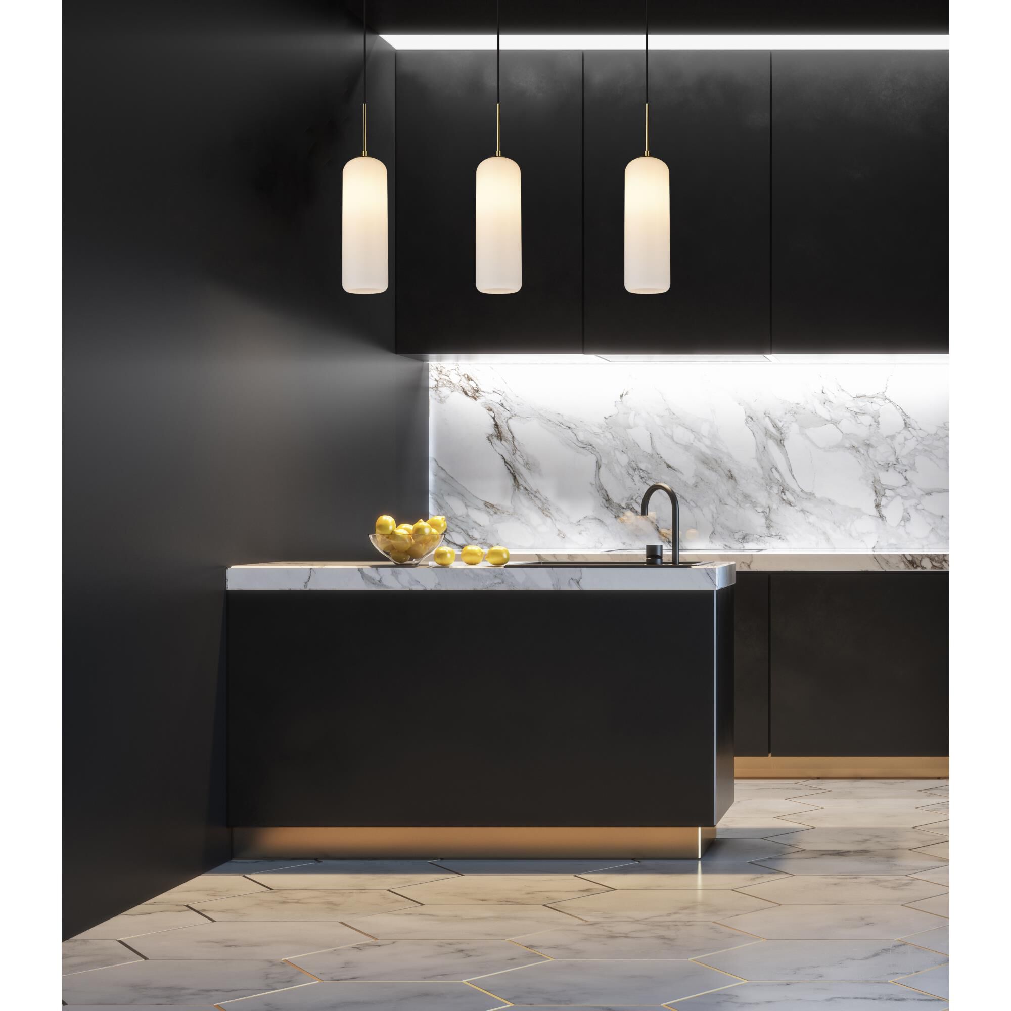 Shown in Heritage Brass finish and Matte Opal glass and No Shade shade