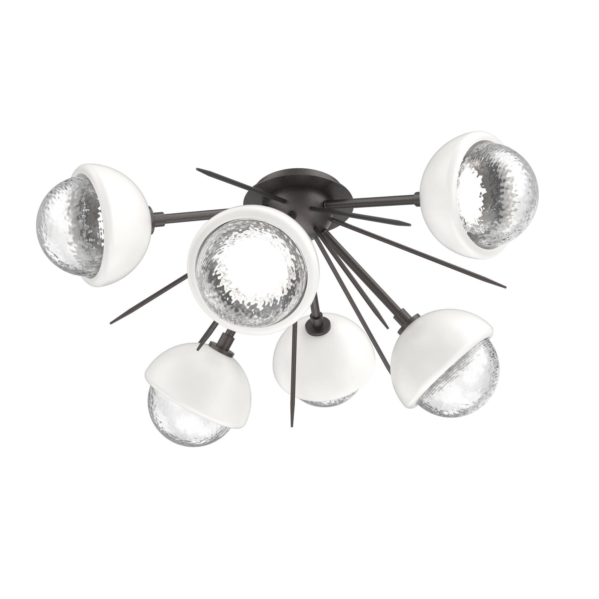 Shown in Graphite finish and Clear glass and Salt White accent